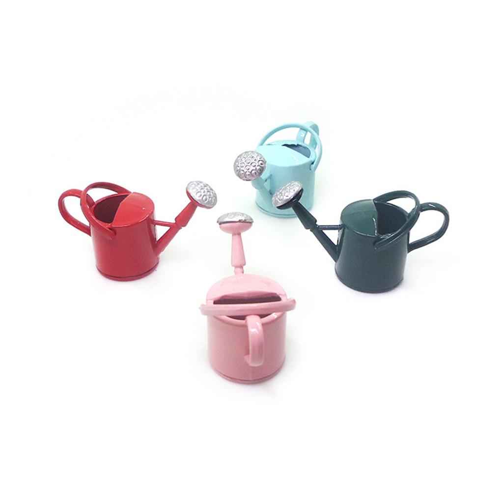 1:12 Scale Dollhouse Miniature Watering Can For Kitchen Room Garden Decor Pink