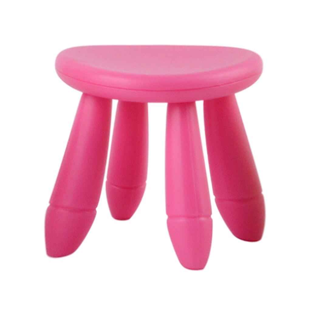 Simulation Dollhouse Miniature Stool Chair Dollhouse Decor Rose Red