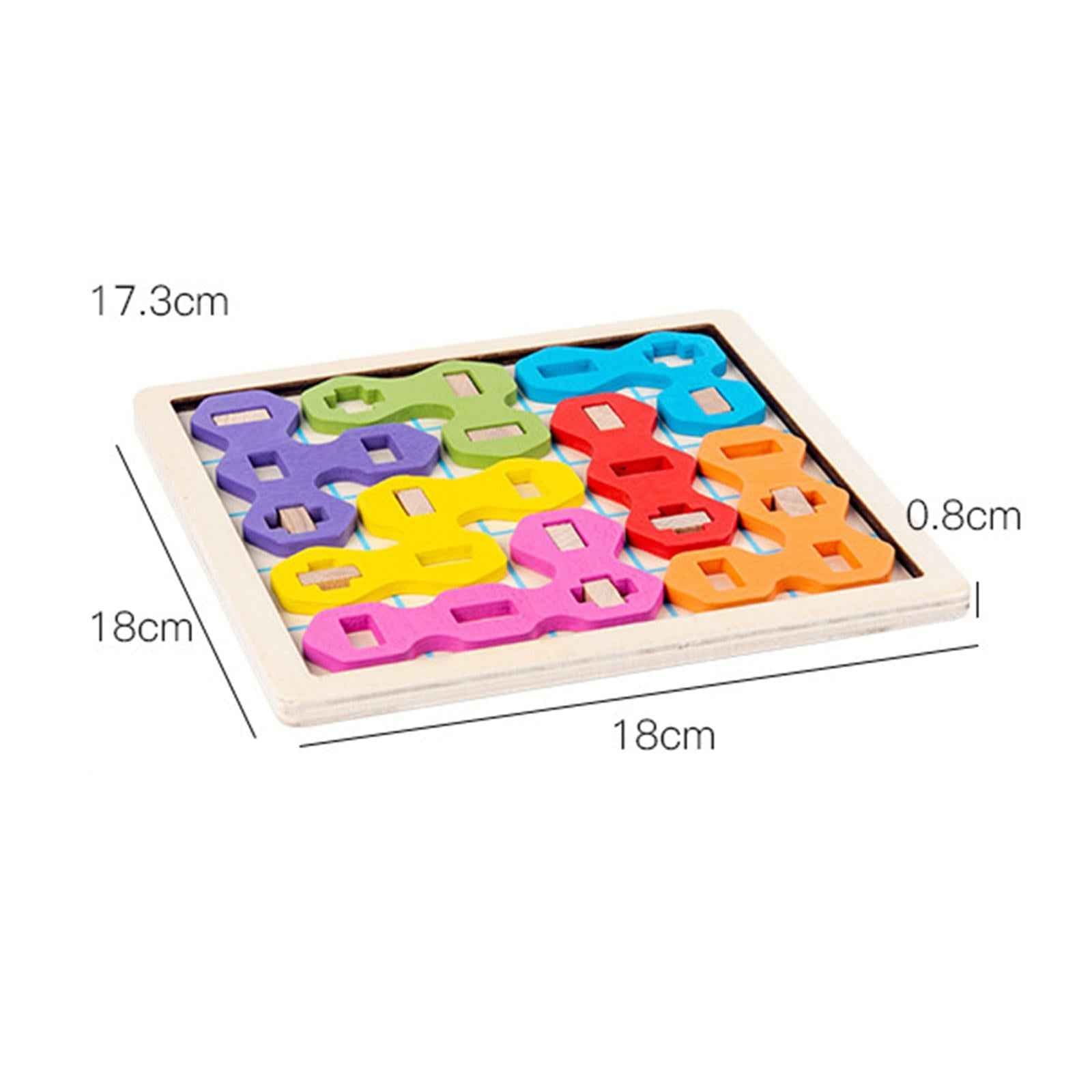 Wooden Geometric Shape Jigsaw Puzzle Kids Toys Children Educational Learning