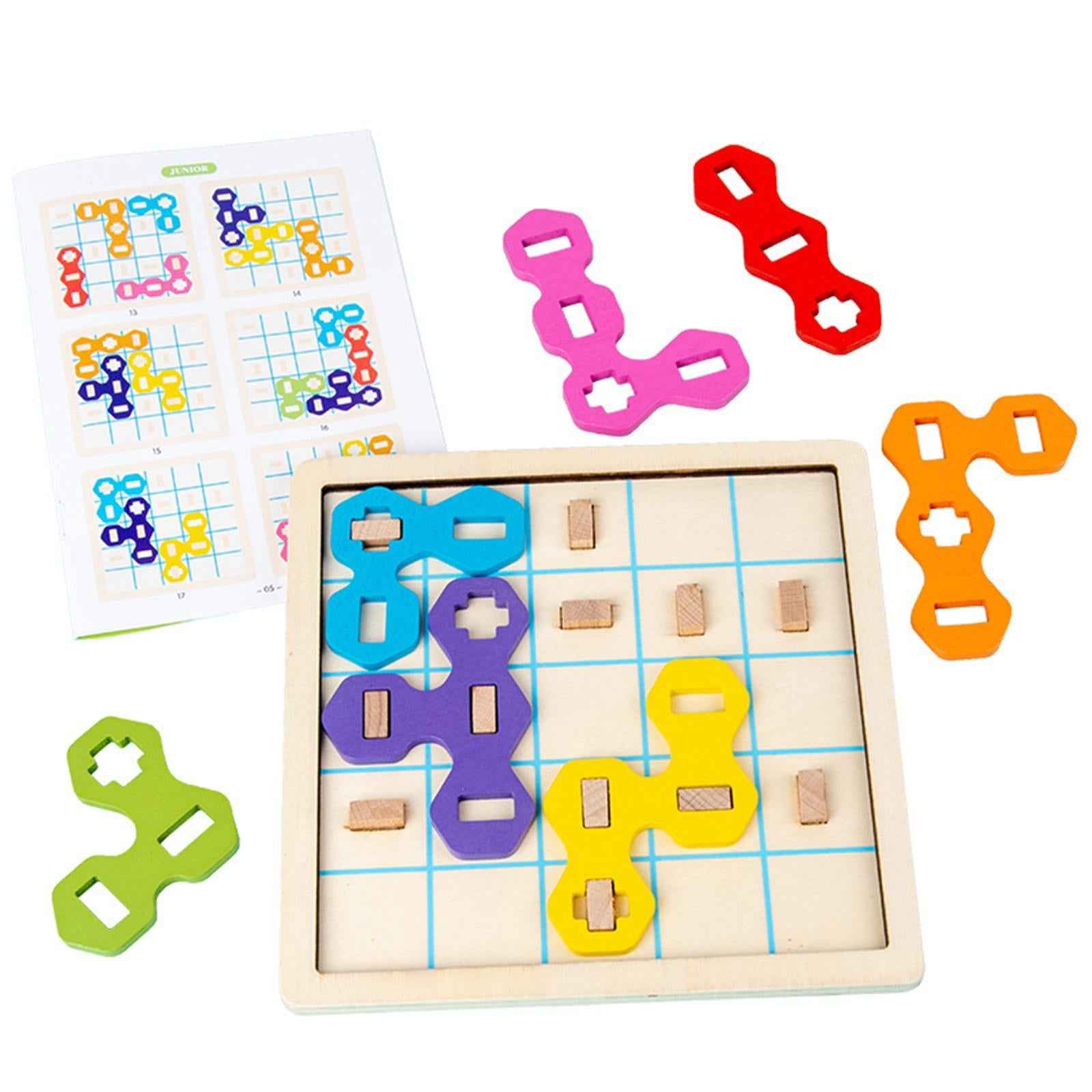 Wooden Geometric Shape Jigsaw Puzzle Kids Toys Children Educational Learning