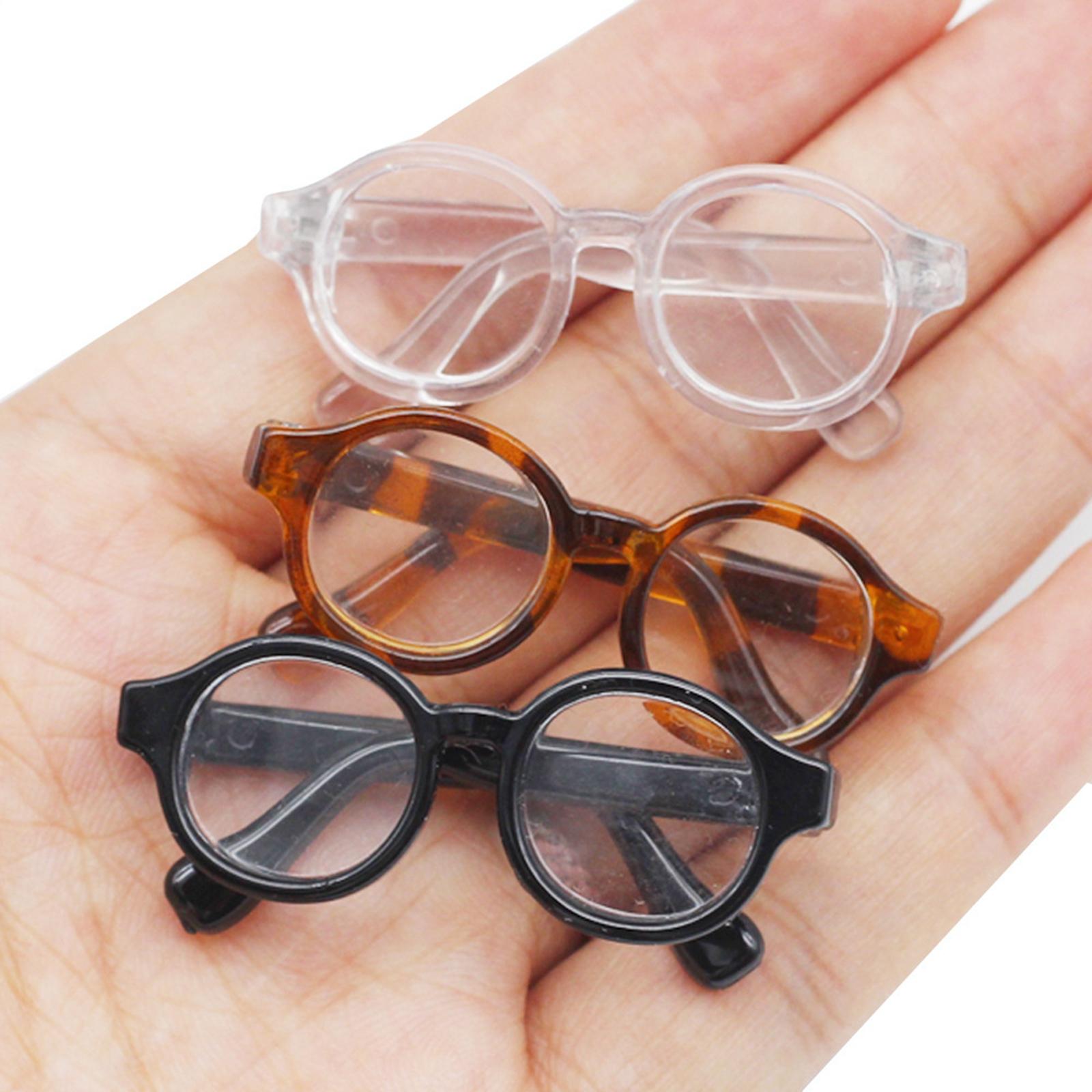 3xCute Doll Glasses Mini Dress up Sunglasses Plastic Doll Decor Kids Toys as described