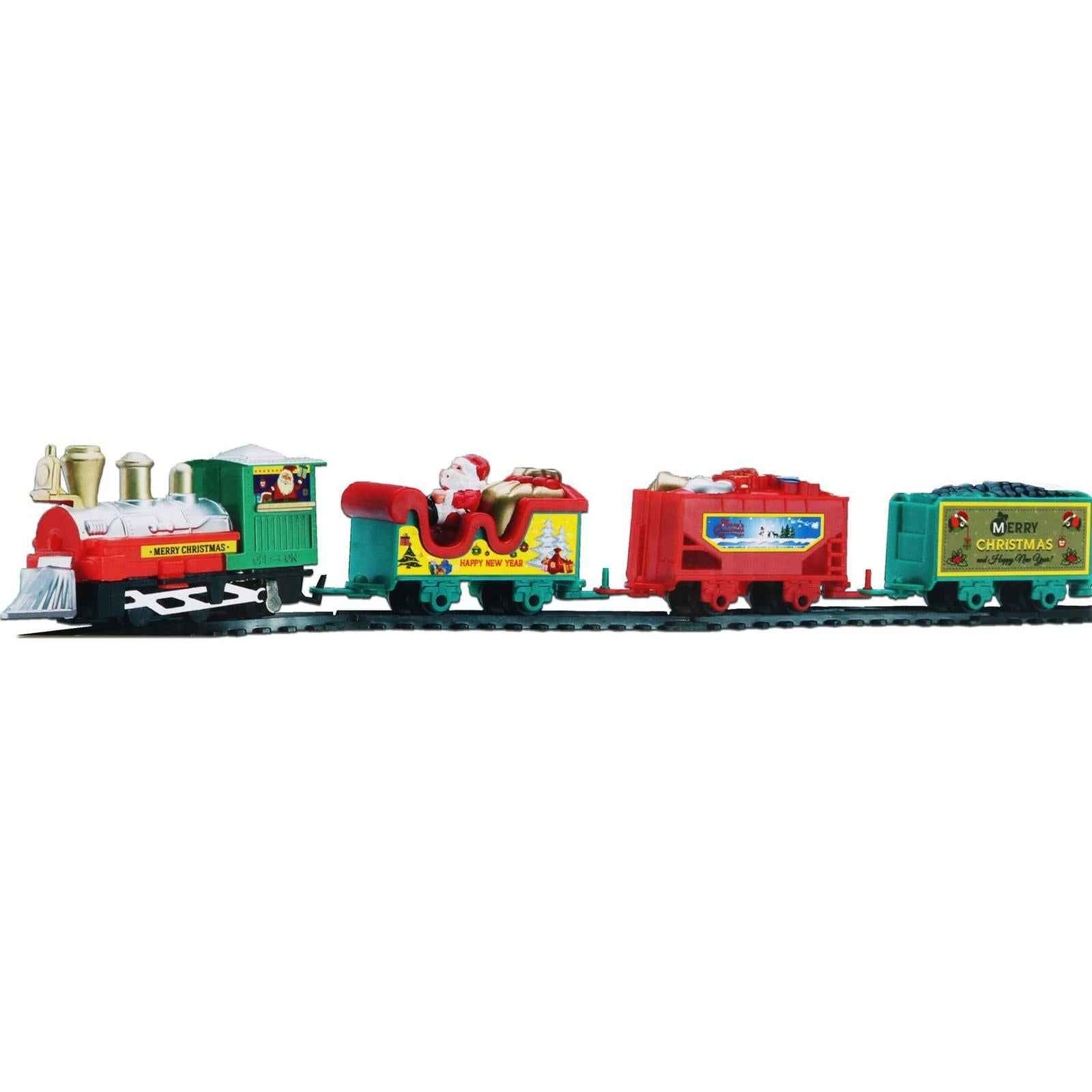 Christmas Train Set Toy with Track Coal Mine Carriage Toys for Girls