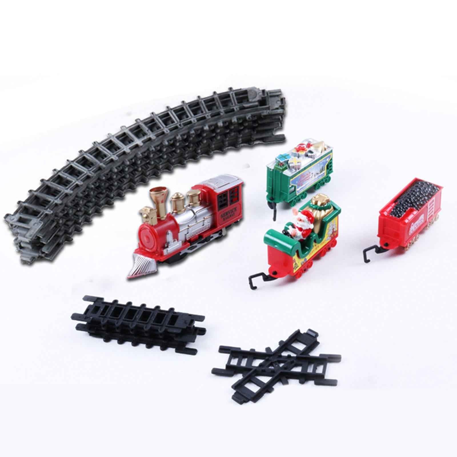 Christmas Train Set Toy with Track Coal Mine Carriage Toys for Girls