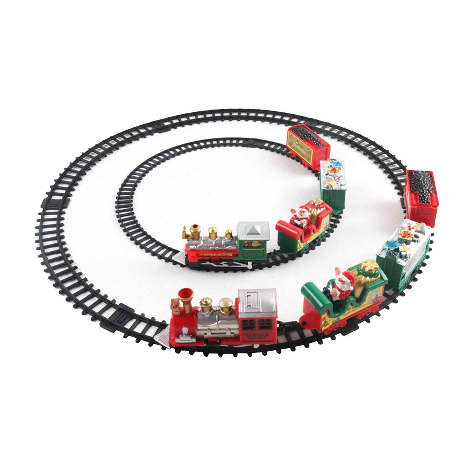 Christmas Train Set Toy with Track Coal Mine Carriage Toys for Girls
