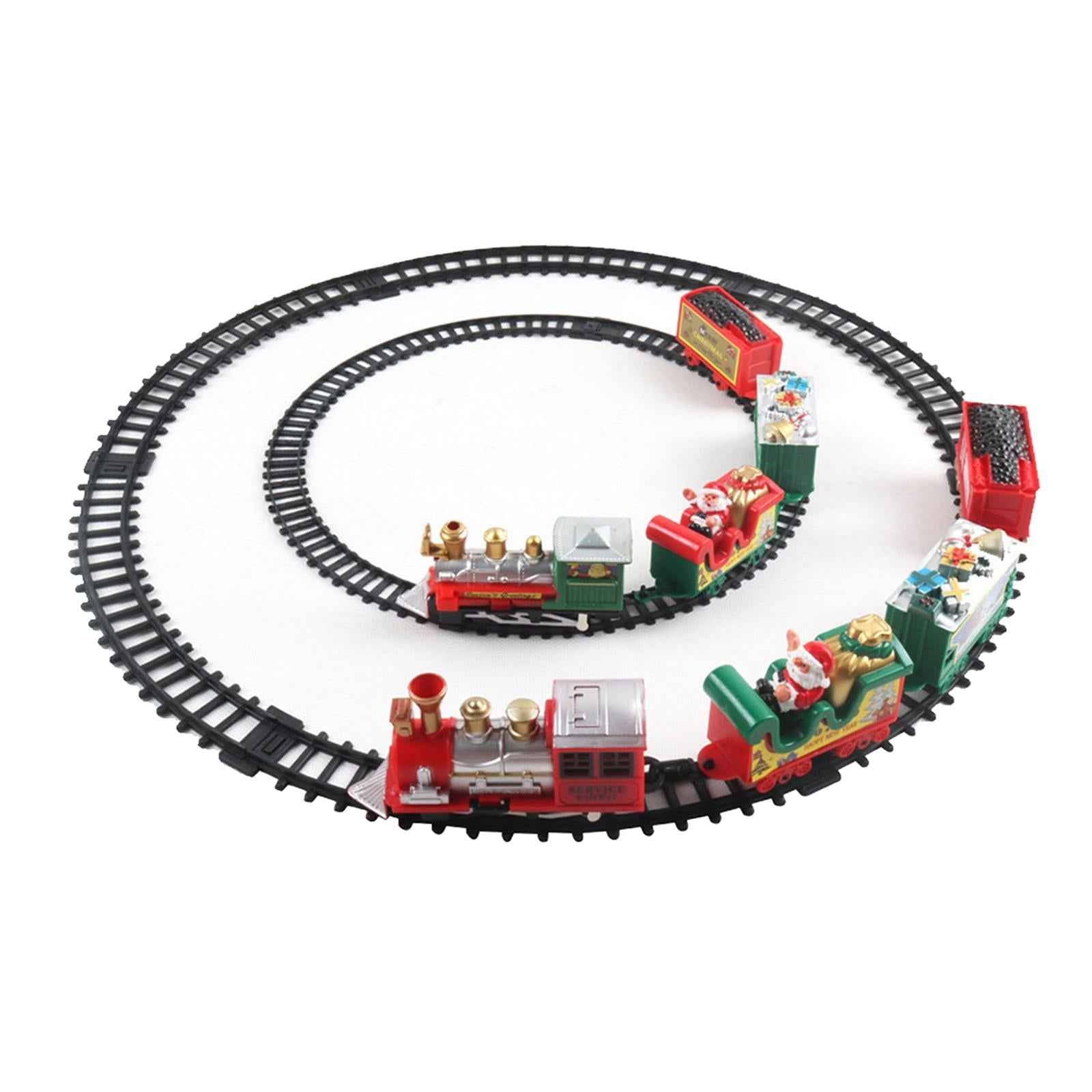 Christmas Train Set Toy with Track Coal Mine Carriage Toys for Girls
