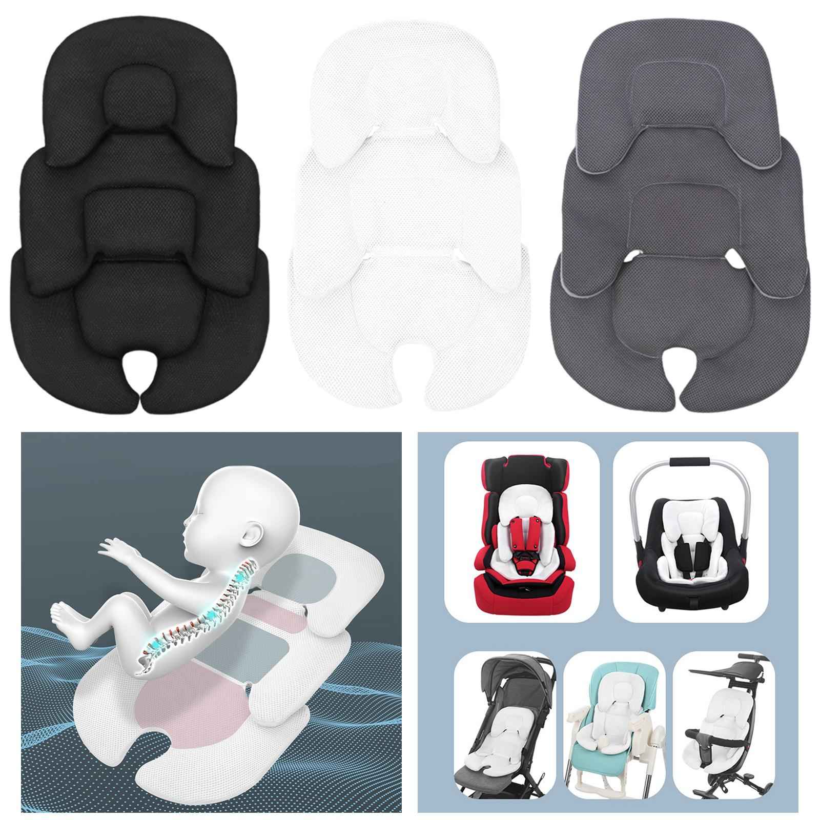 Baby Stroller Cushion Breathable Car Seat Insert for Buggy Pushchair Pram Black