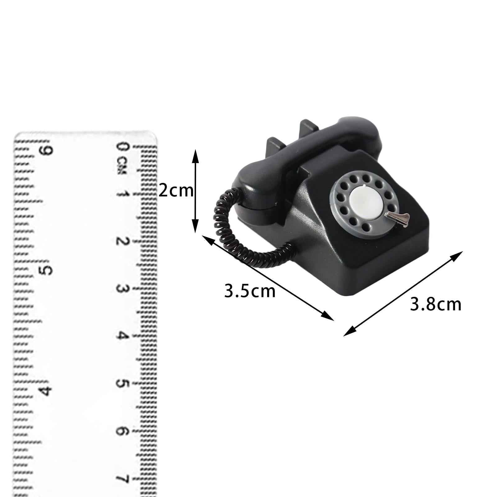 1/12 Scale Miniature Telephone Model Pretend Play for Doll House Decor