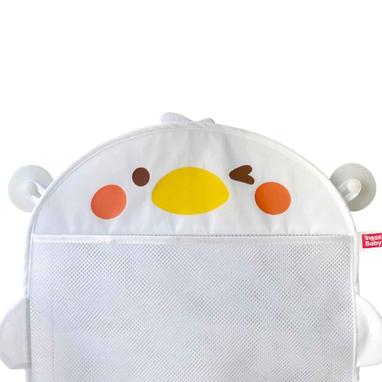 Bath Toy Storage Mesh Bag Organizer Easy Clean Tidy Quick Dry for Bathtub white