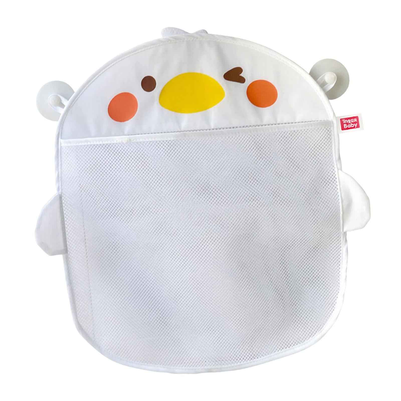 Bath Toy Storage Mesh Bag Organizer Easy Clean Tidy Quick Dry for Bathtub white