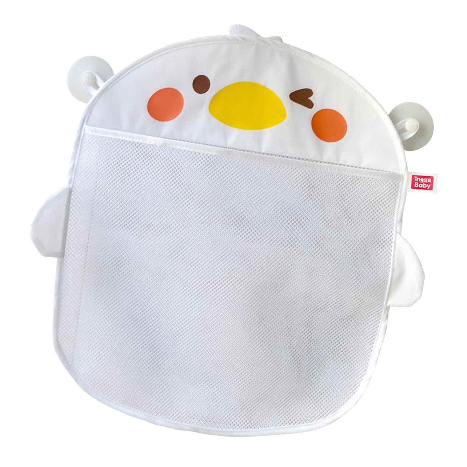 Bath Toy Storage Mesh Bag Organizer Easy Clean Tidy Quick Dry for Bathtub white