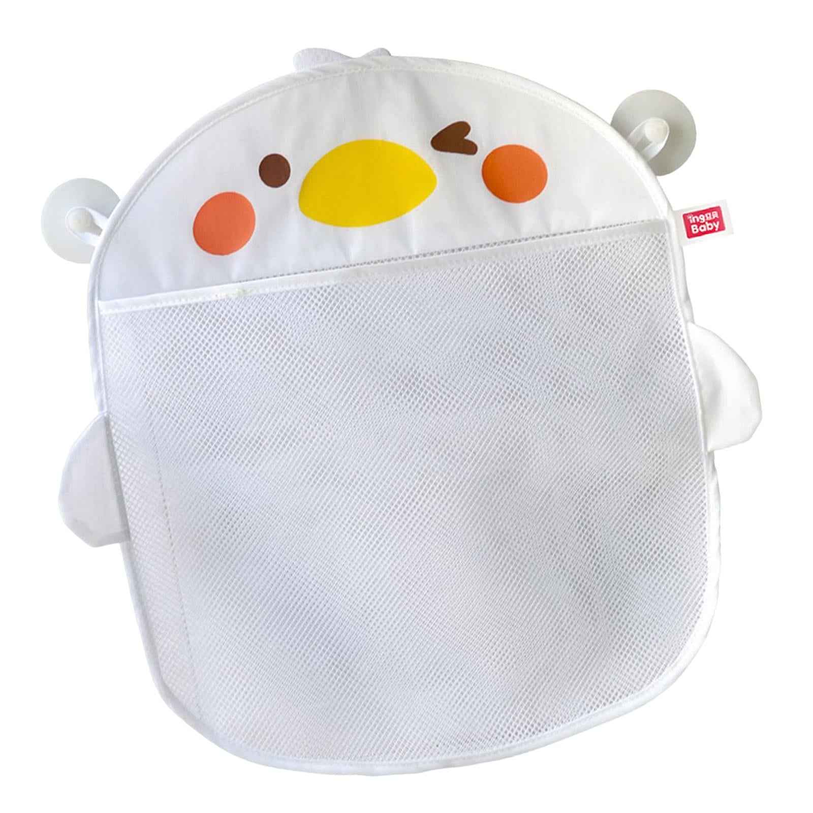 Bath Toy Storage Mesh Bag Organizer Easy Clean Tidy Quick Dry for Bathtub white