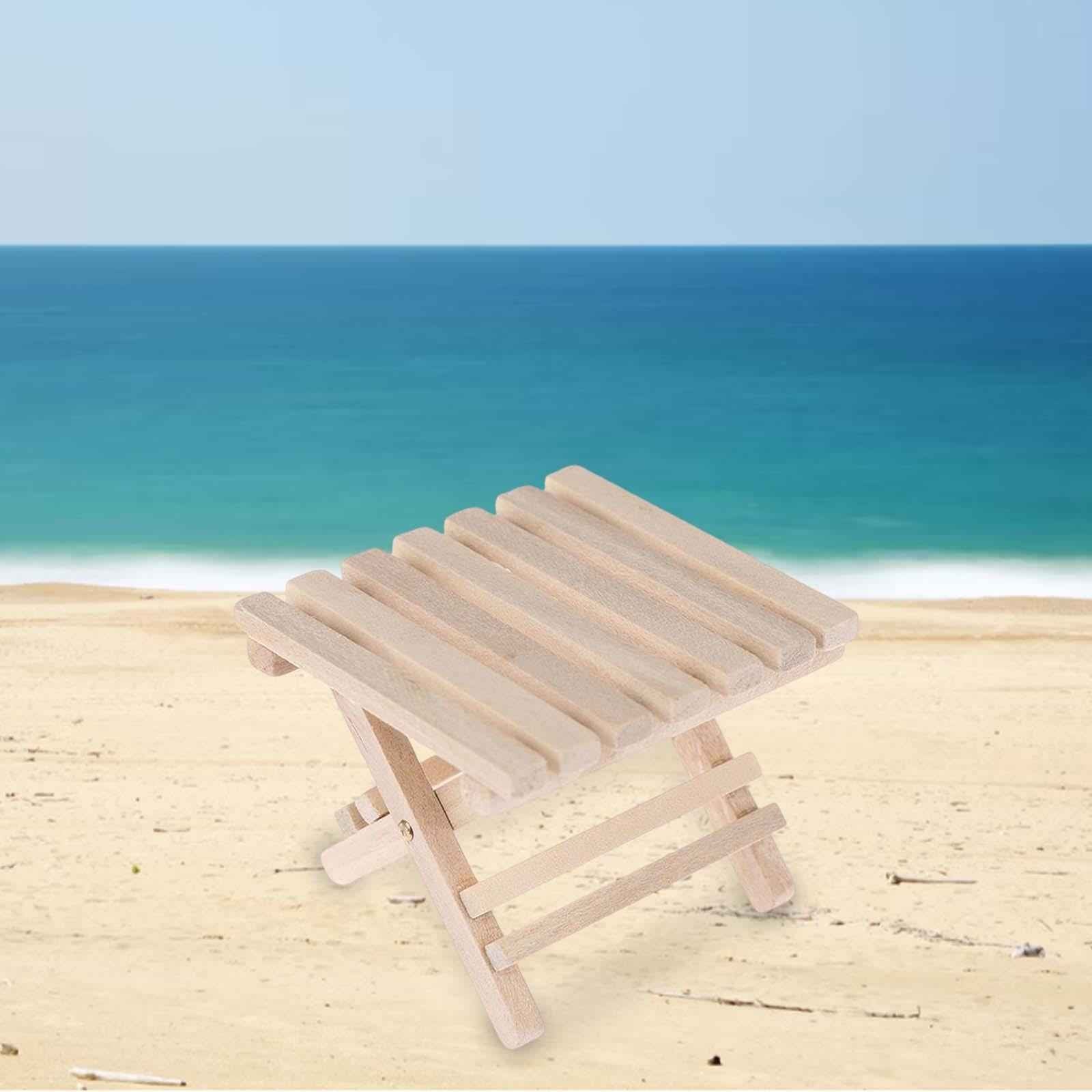 1/12 Miniature Beach Table Handmade for Garden Swimming Pool Decoration
