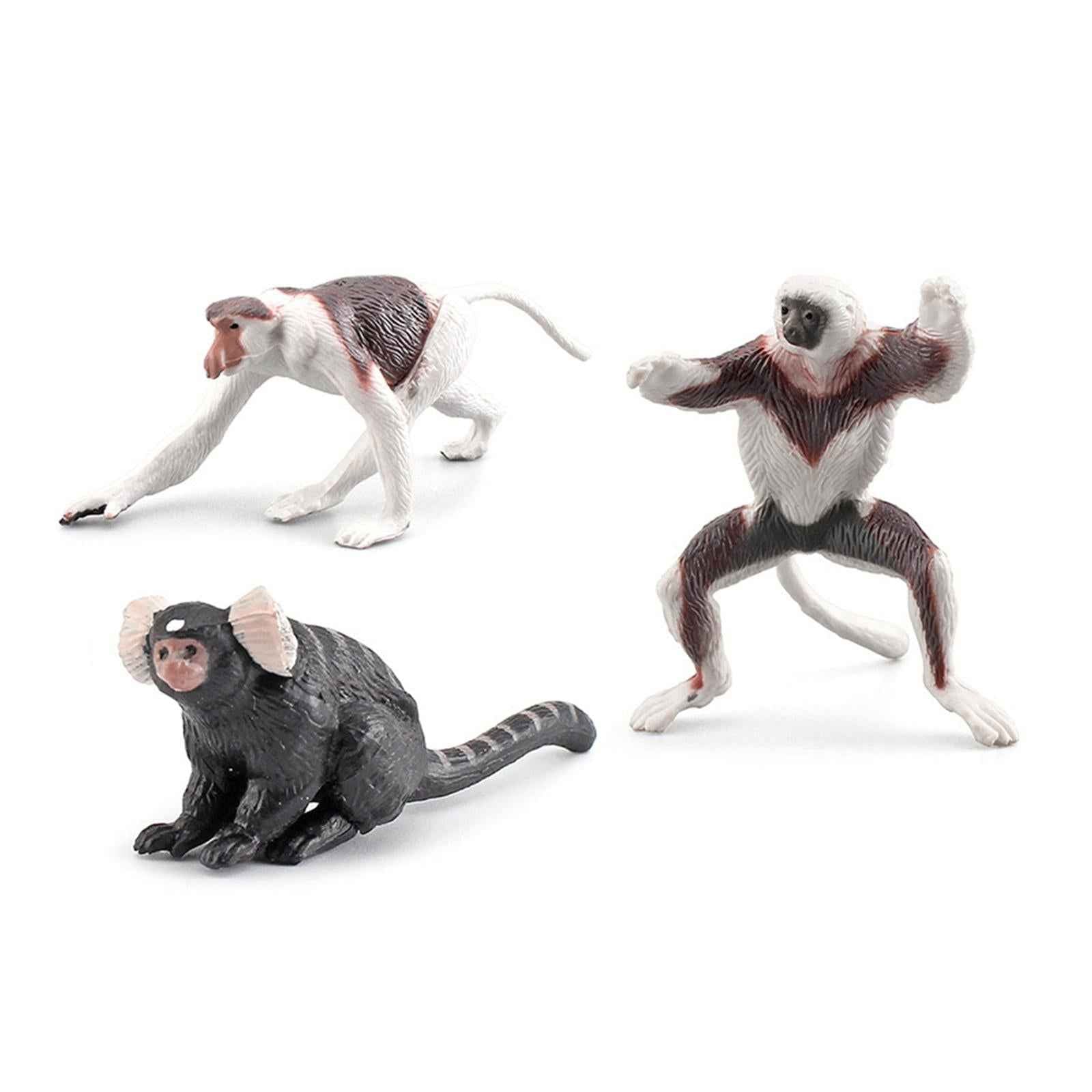 10x Simulation Mini Orangutan Monkey Figures Cake Topper Toy for Toddlers