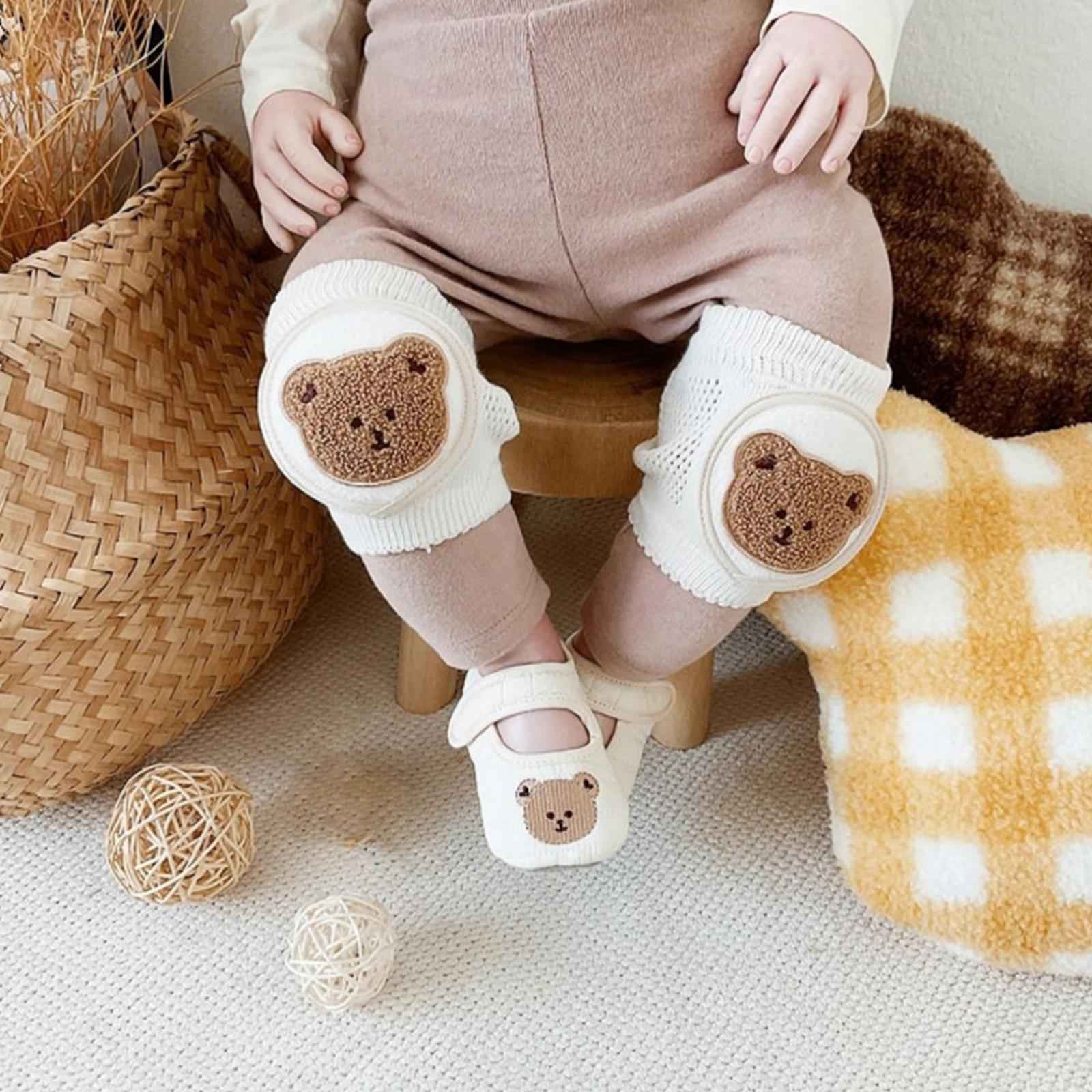 Baby Knee Pads Anti Slip Thin Cotton for Infant Walking Outside Newborn bears