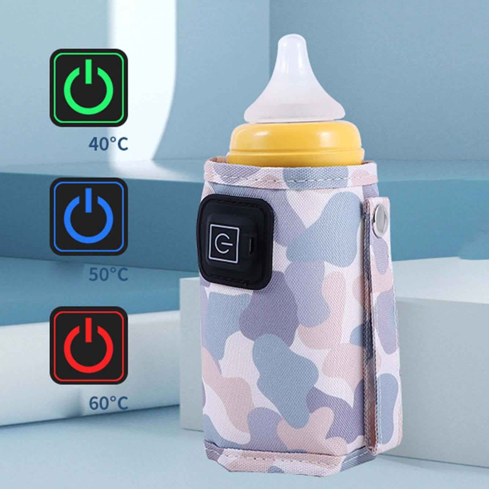 Baby Bottle Warmer Milk Heating Keeper Portable for Travel Indoor Shopping Camouflage White