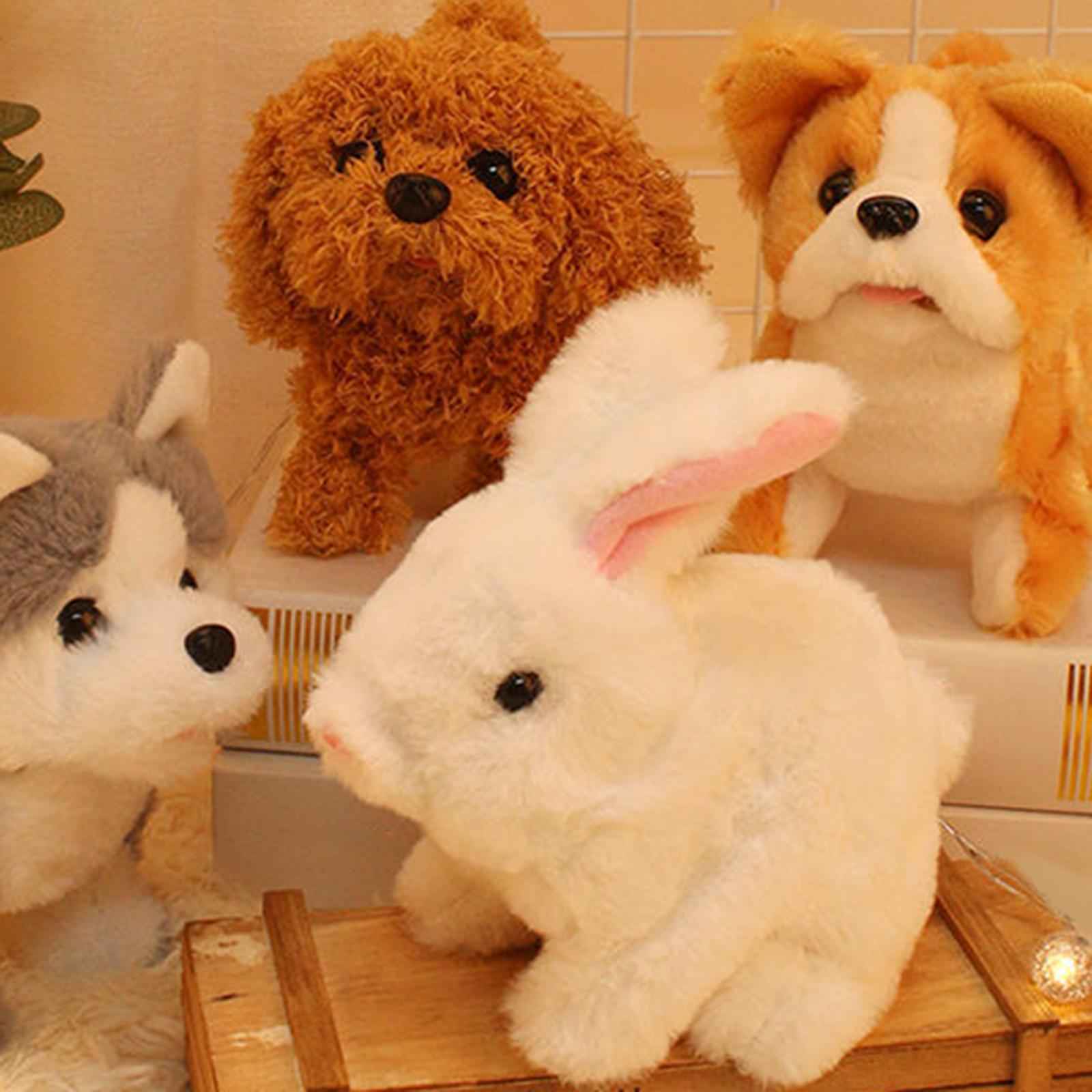 Electric Plush Animals Toy with Sound Toy Stuffed Animal Plush Toy for Boy Dog Brown