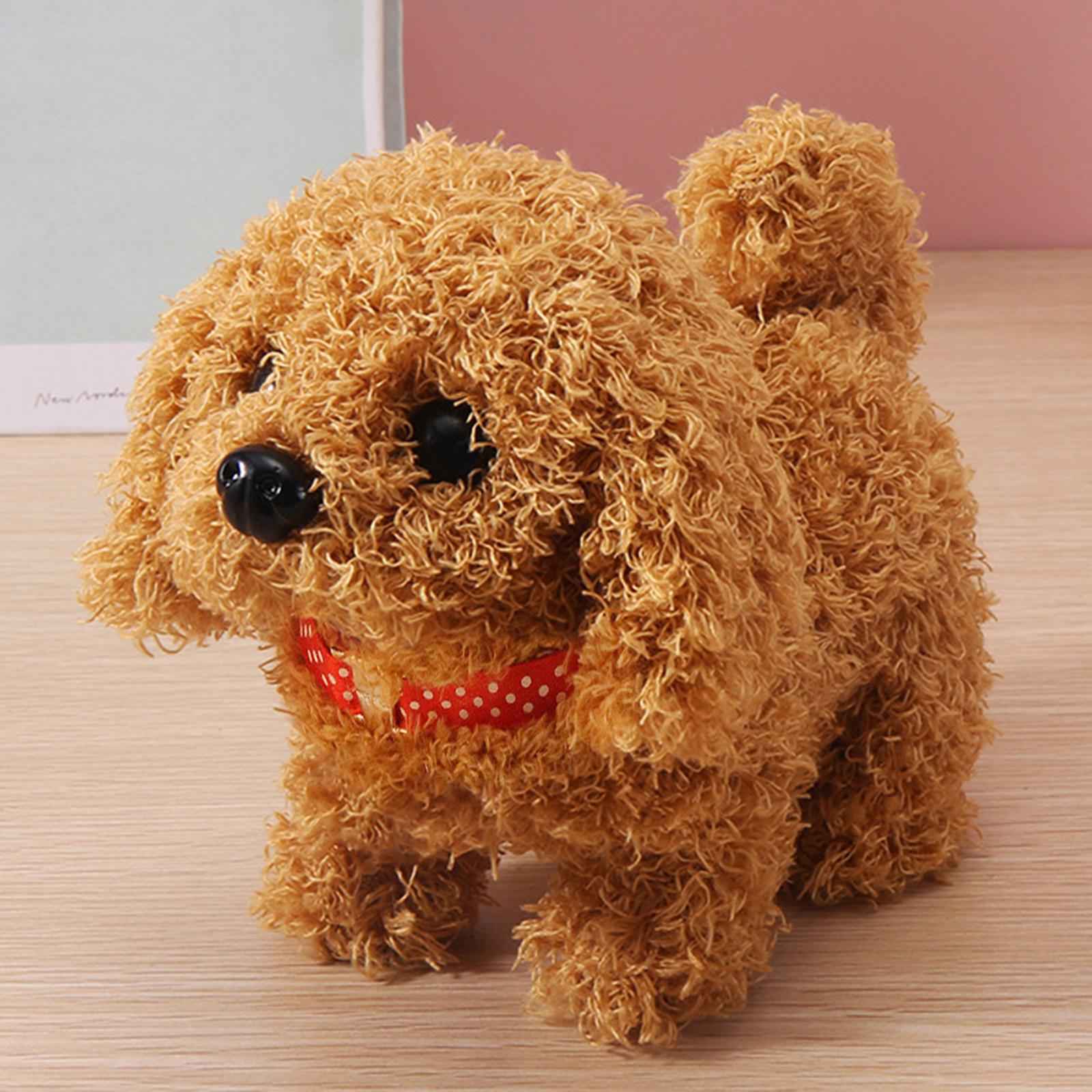 Electric Plush Animals Toy with Sound Toy Stuffed Animal Plush Toy for Boy Dog Brown