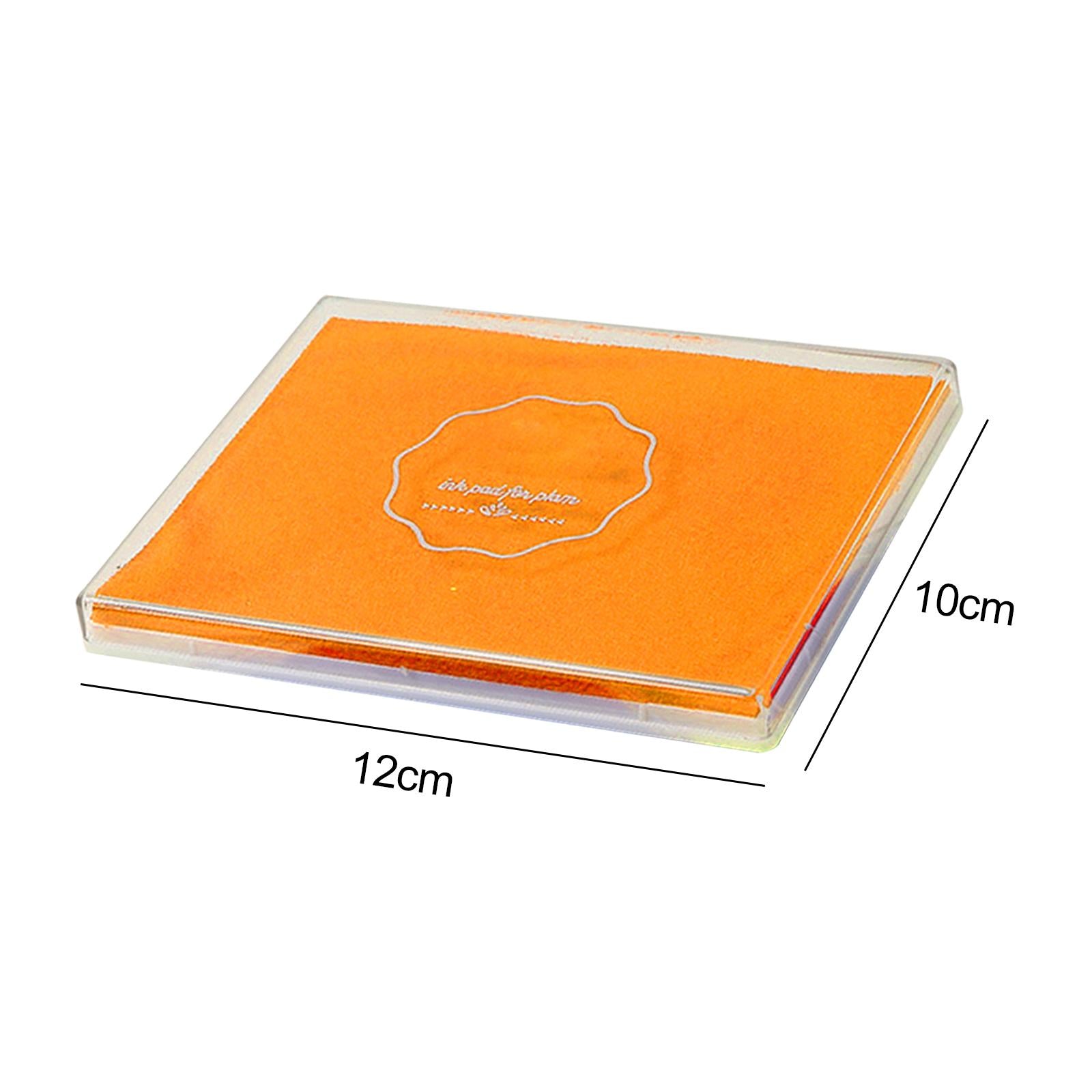3xKids Stamps Ink Pad Kids Stamp Pad Art Washable Greeting Cards Poster DIY Orange