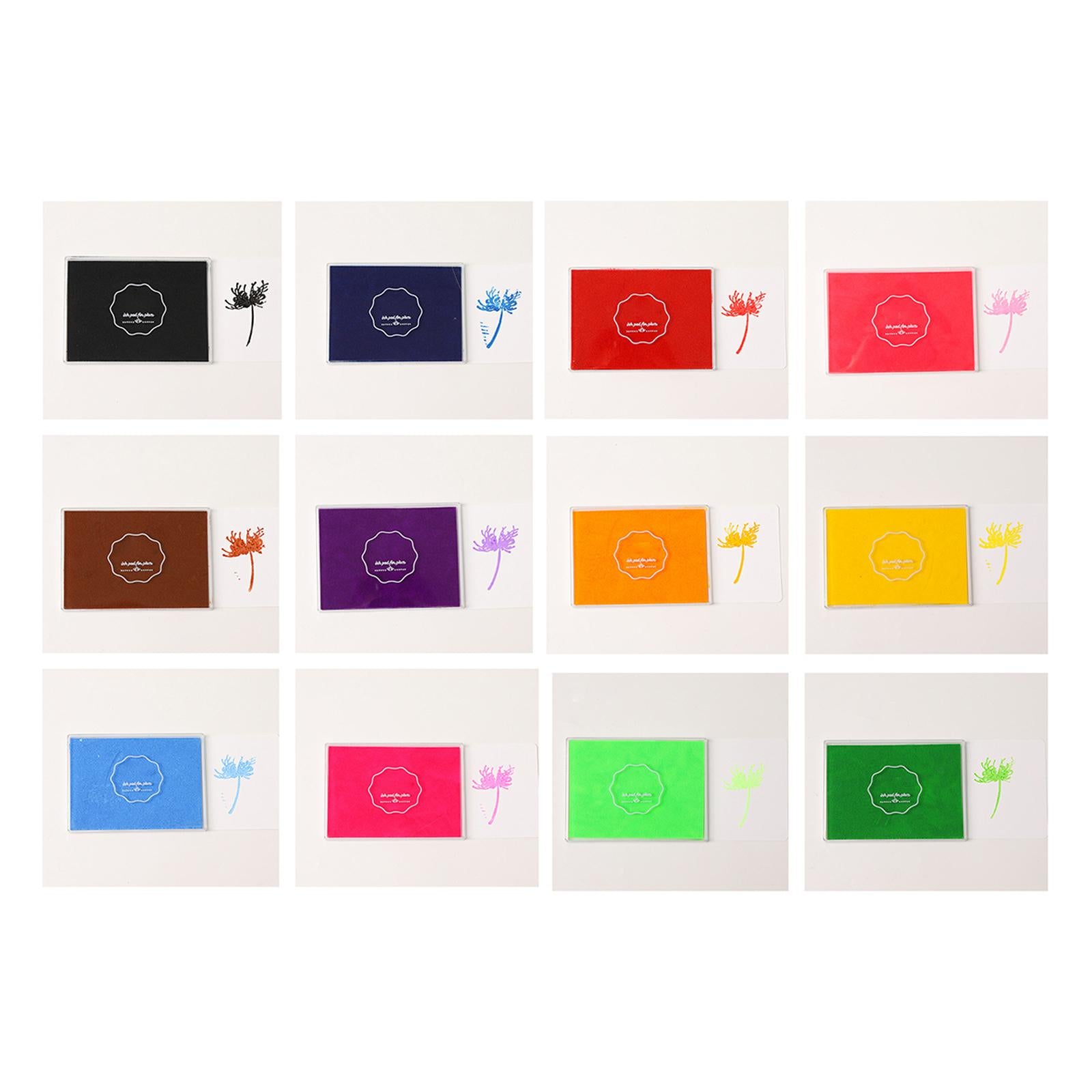 4xKids Stamps Ink Pad Kids Stamp Pad Art Washable Greeting Cards Poster DIY Orange