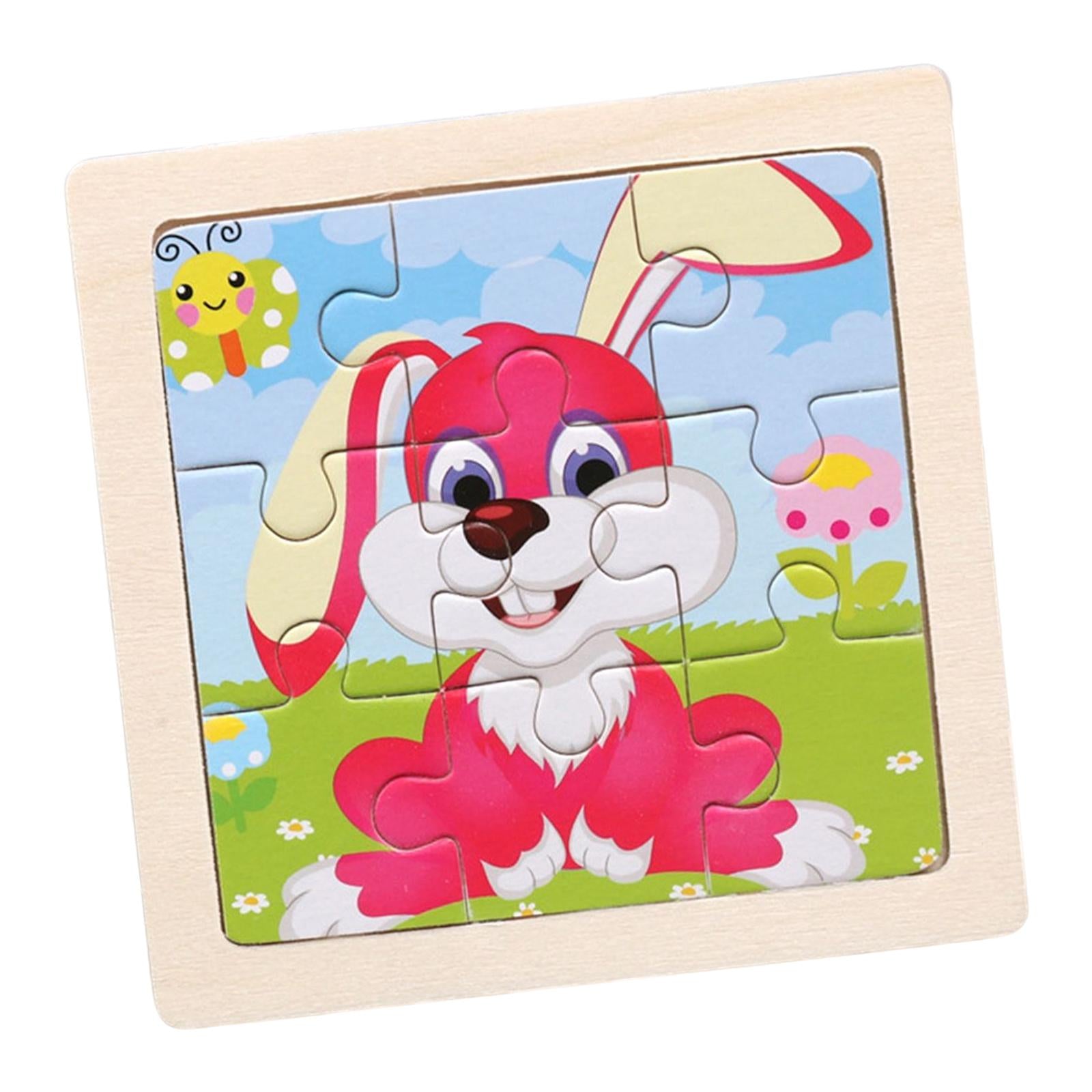 4xRabbit Bunny Jigsaw Puzzle Learning Activities for Kids Toddlers Easter Gift
