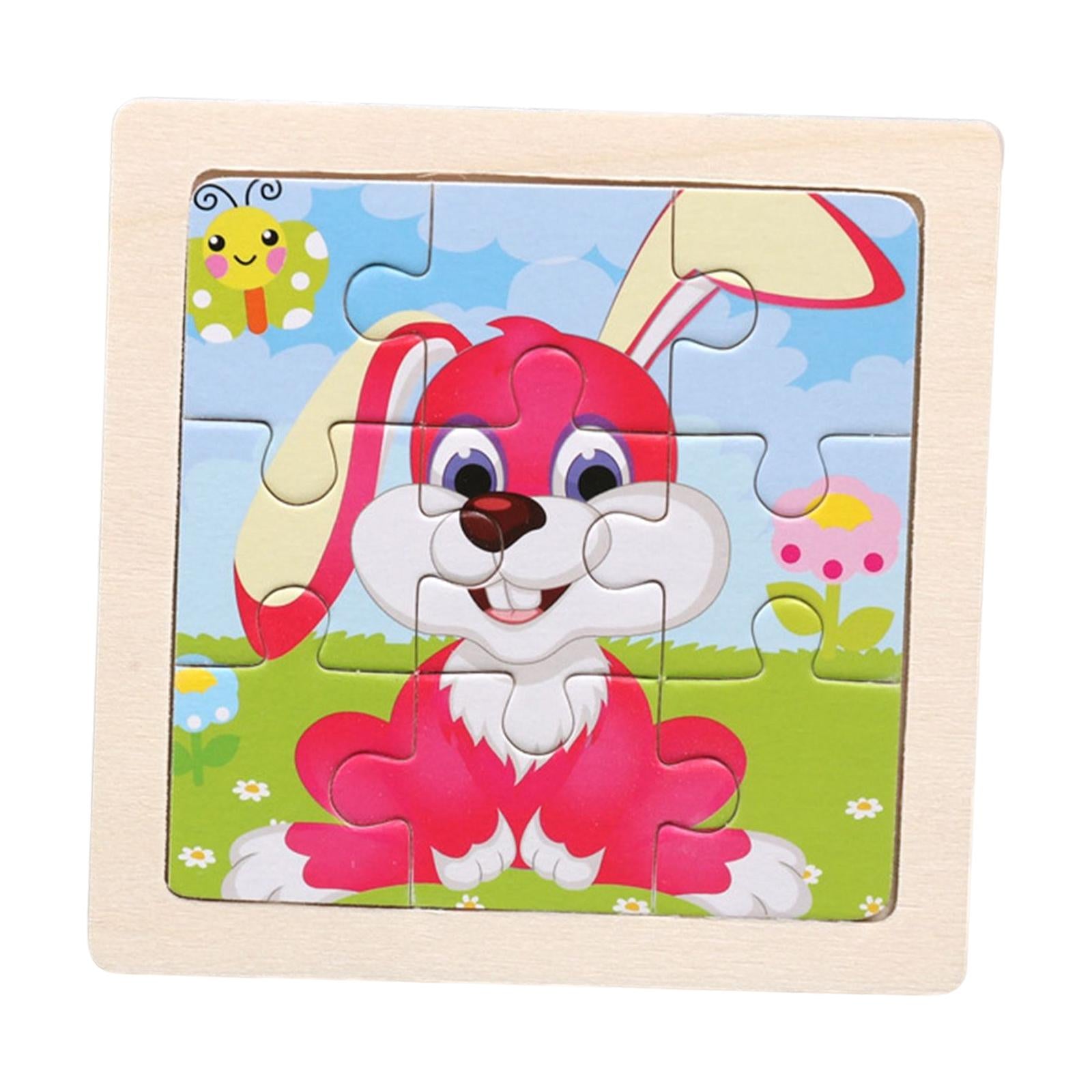 2xRabbit Bunny Jigsaw Puzzle Learning Activities for Kids Toddlers Easter Gift