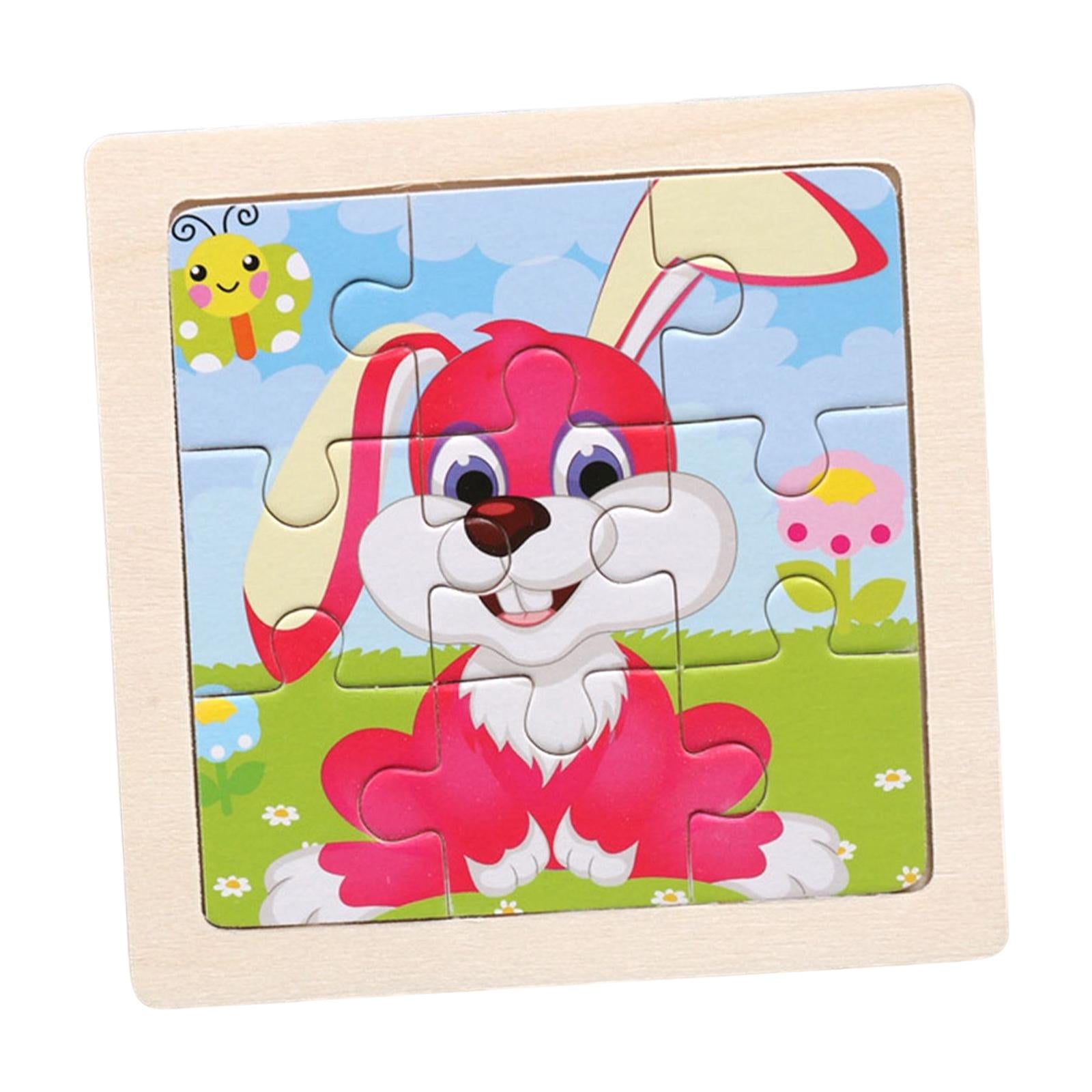 4xRabbit Bunny Jigsaw Puzzle Learning Activities for Kids Toddlers Easter Gift
