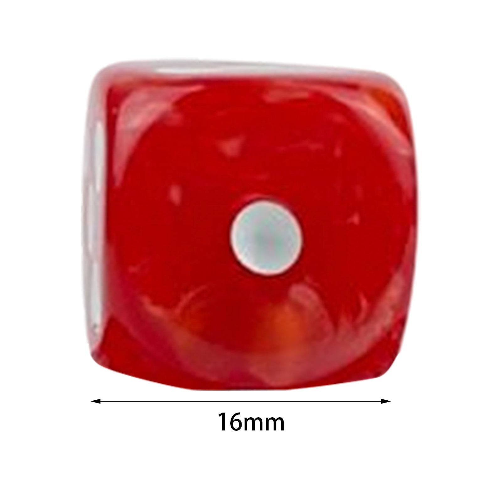 2x10x 6 Sided Dices Set Playing Dices Game Dices for KTV Role Playing Game Red