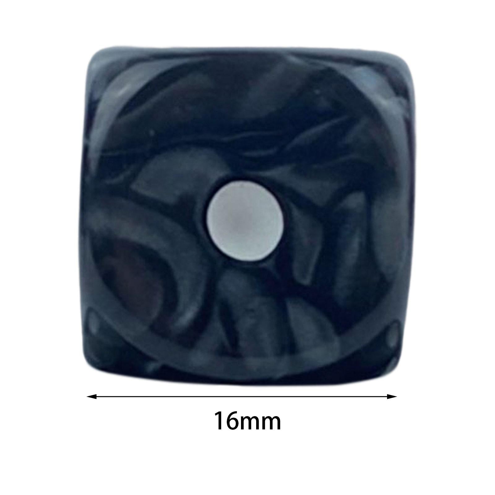 2x10x 6 Sided Dices Set Playing Dices Game Dices for KTV Role Playing Game Black