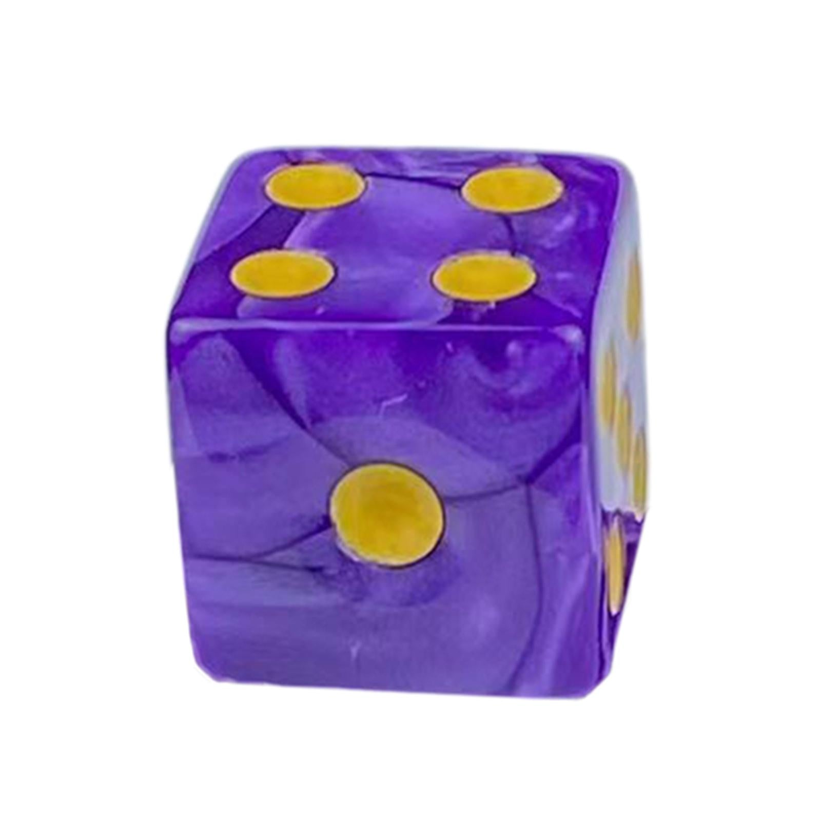 4x10x 6 Sided Dices Set Entertainment Toys 16mm Dices for Table Game Card Game Amaranth 