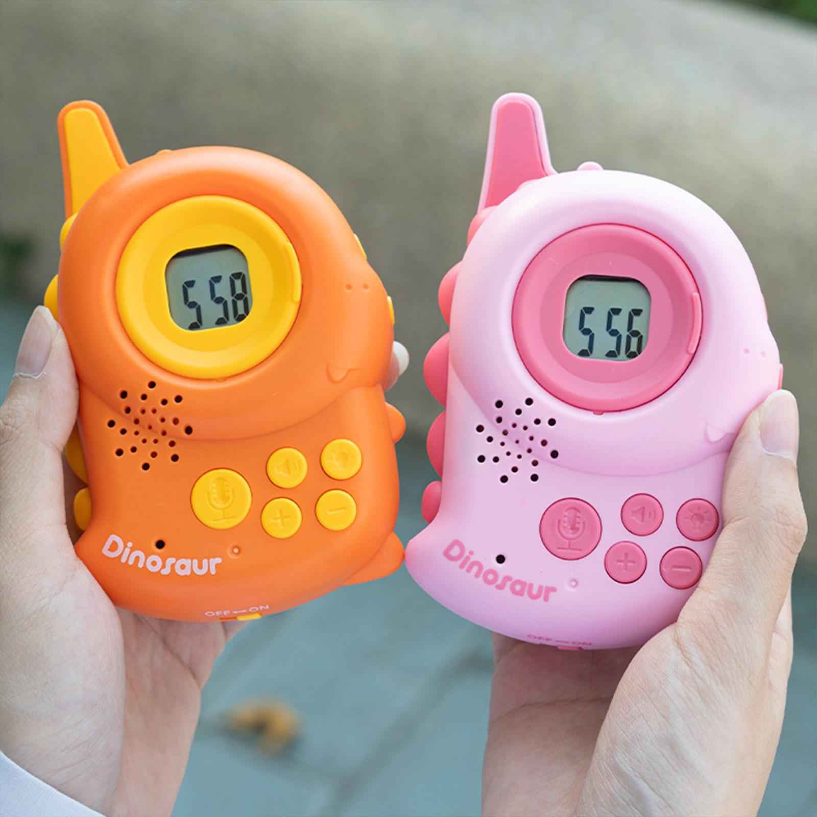 Kids Walkie Talkies Toys Family Walky Talky Cartoon for Outside Spring Gifts Pink