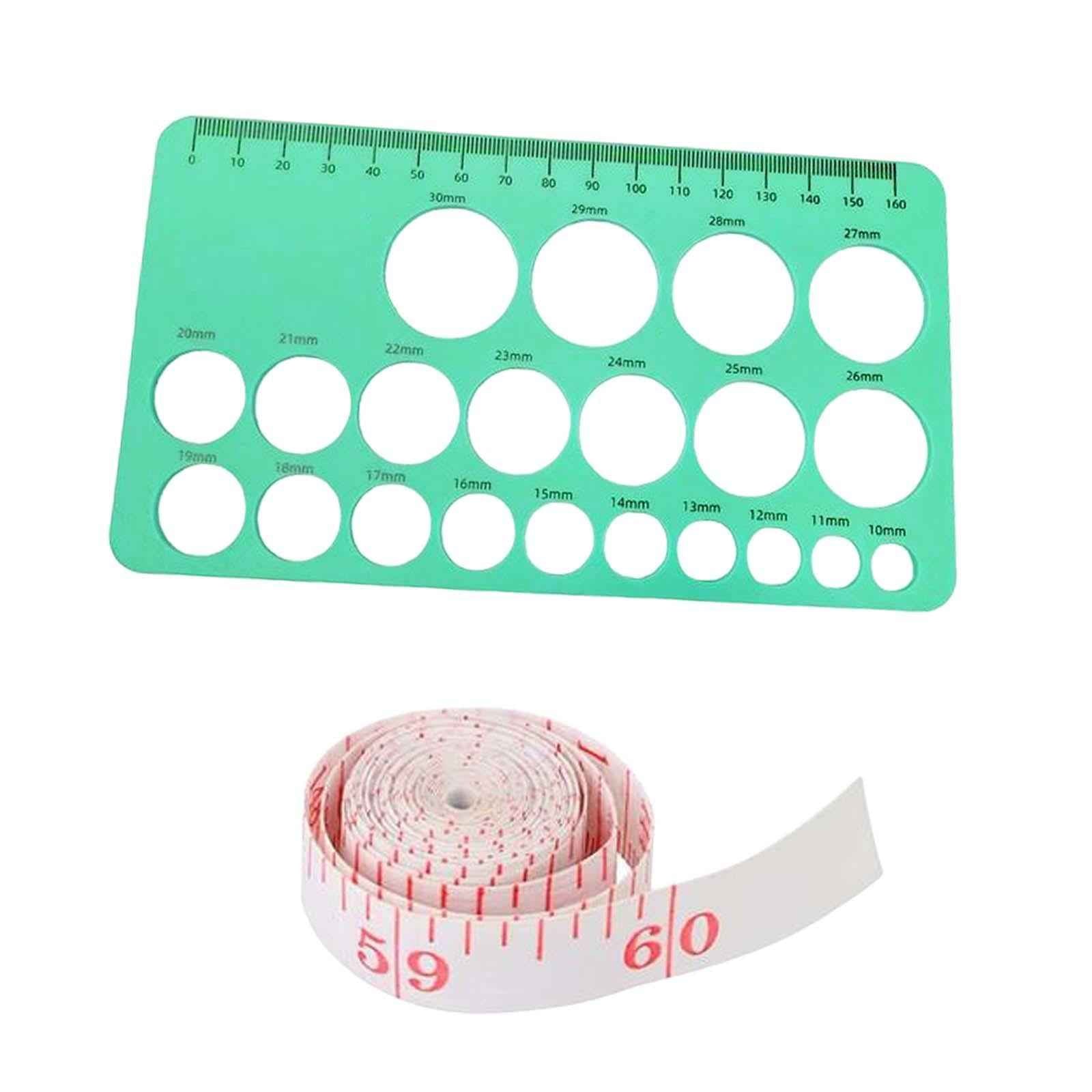 Nipple Rulers for Flange Sizing Flange Size Measure Portable Reusable Soft Green