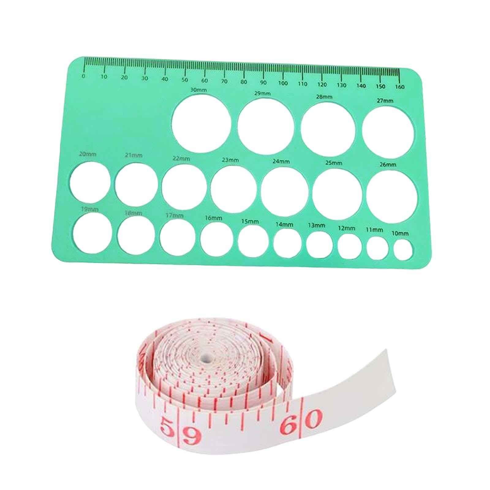 Nipple Rulers for Flange Sizing Flange Size Measure Portable Reusable Soft Green