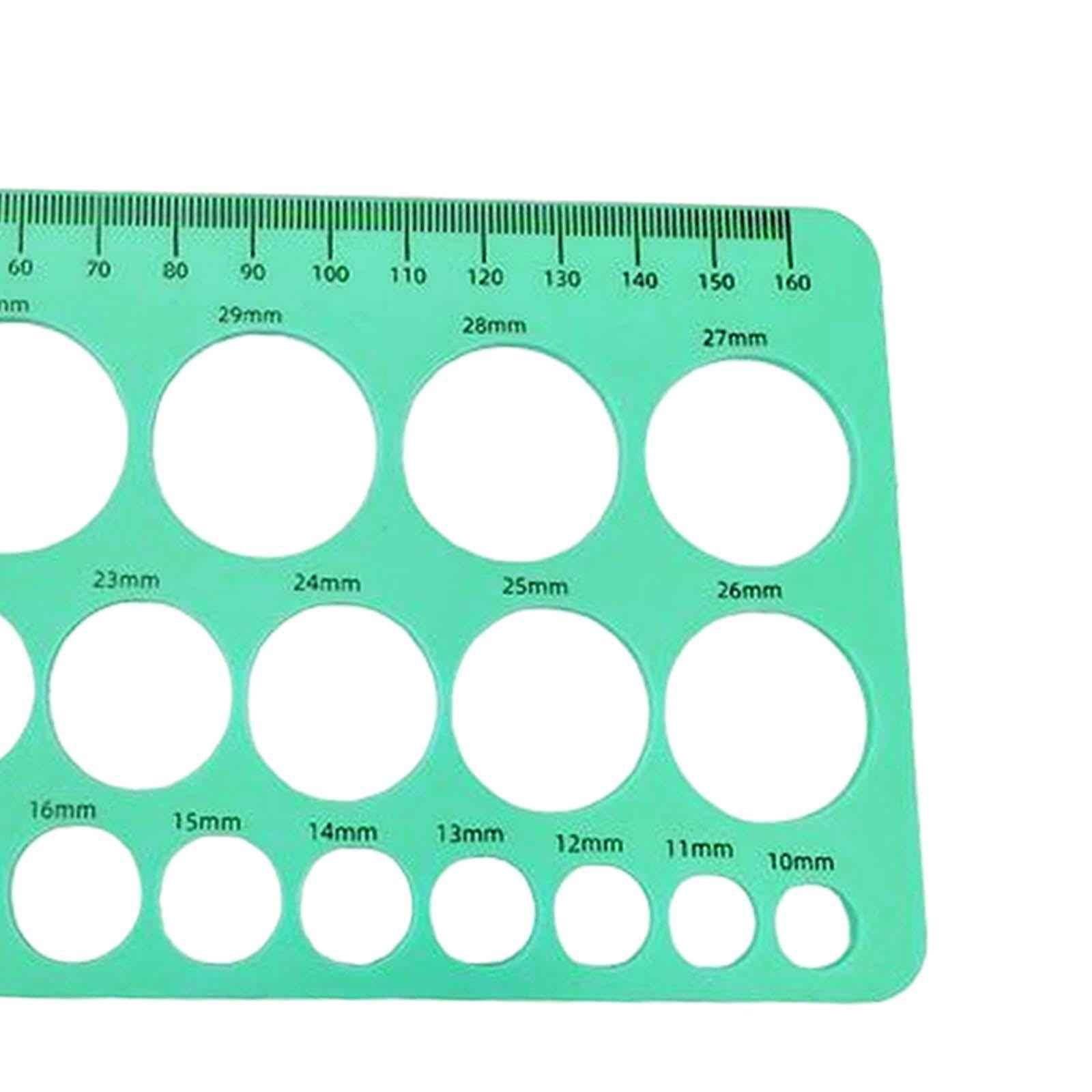 Nipple Rulers for Flange Sizing Flange Size Measure Portable Reusable Soft Green