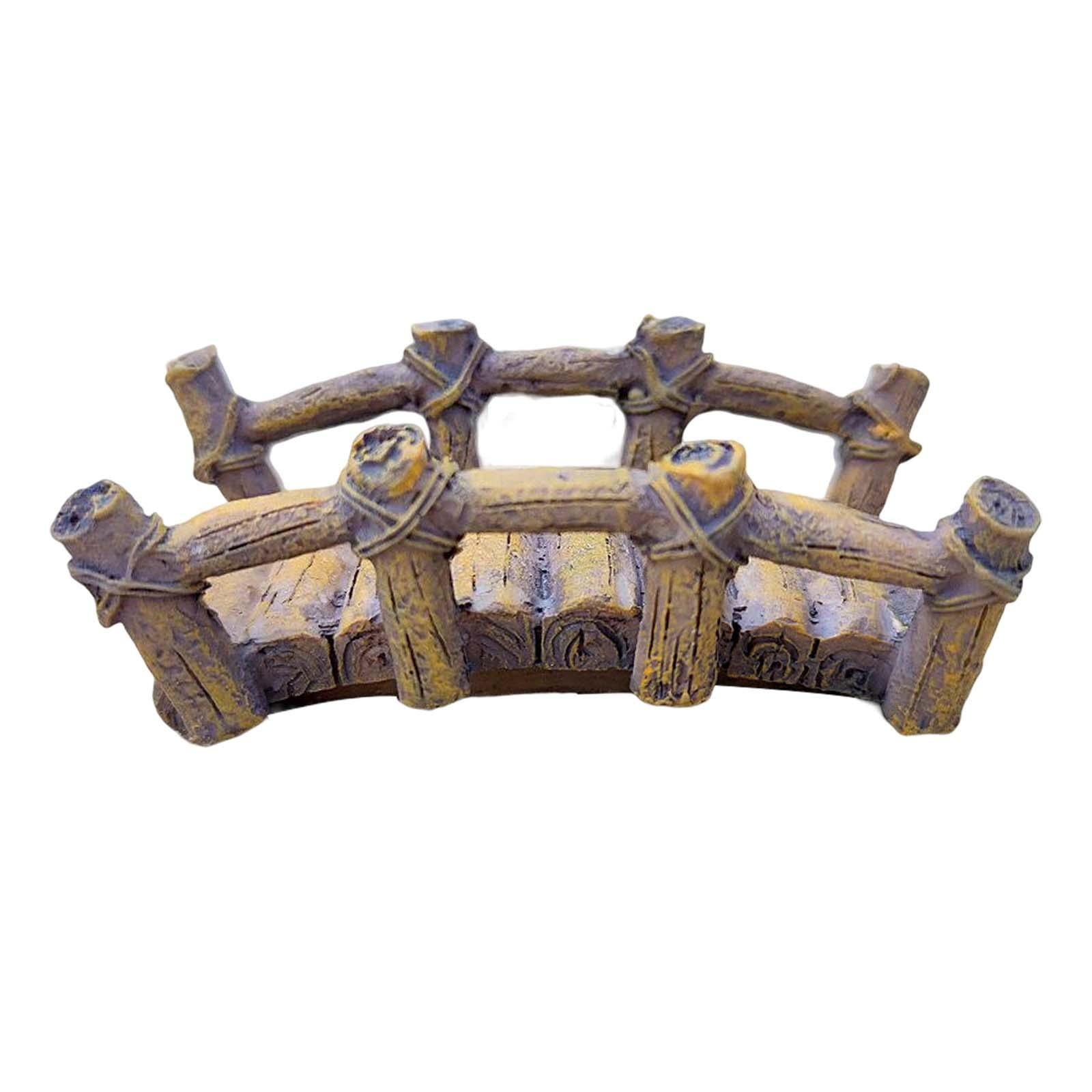 2xSmall Bridge Miniature Landscape Fairy Garden Accessories for Desk Decoration