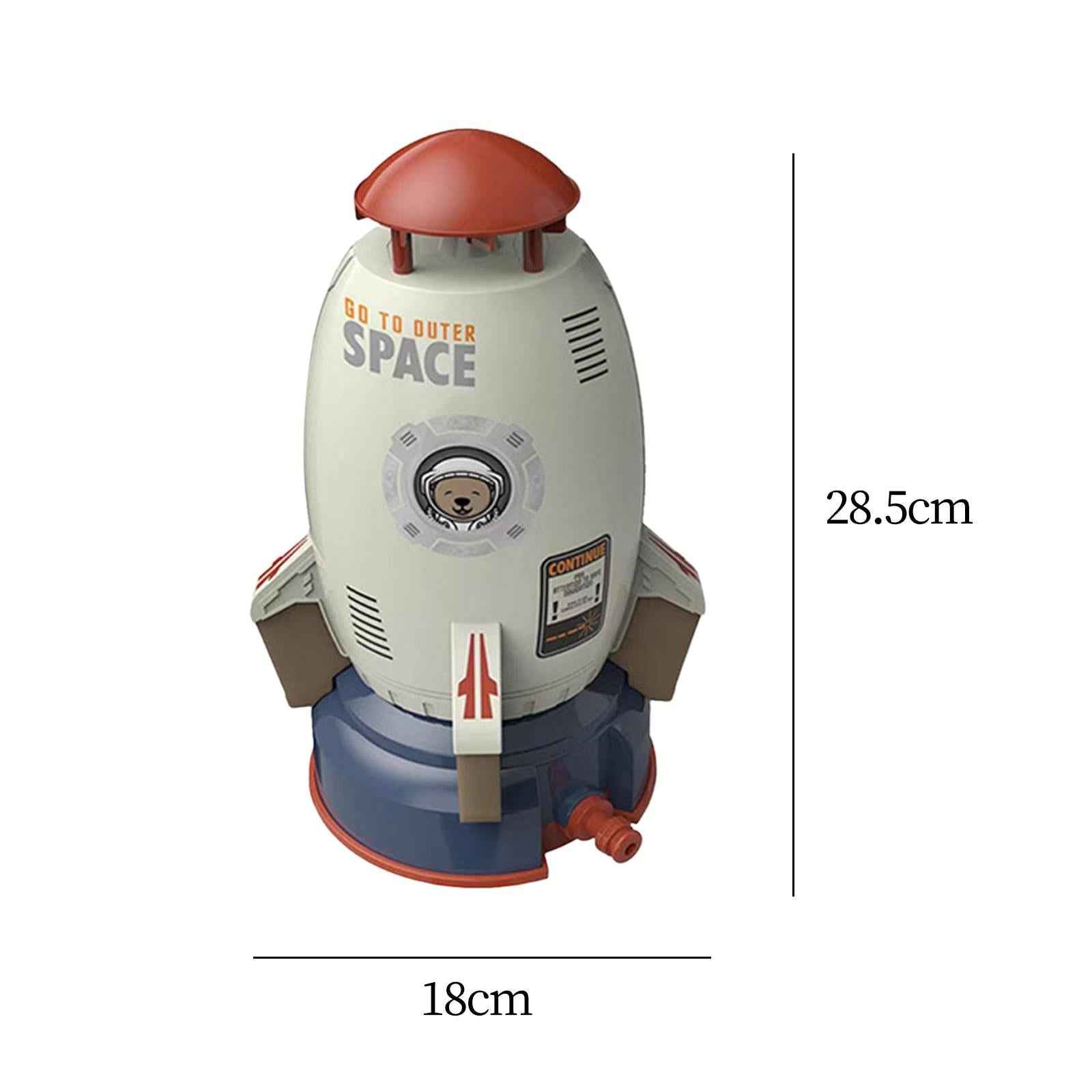 Summer Rocket Sprinkler Toy Water Pressure Lift Toy for Garden Party Holiday white