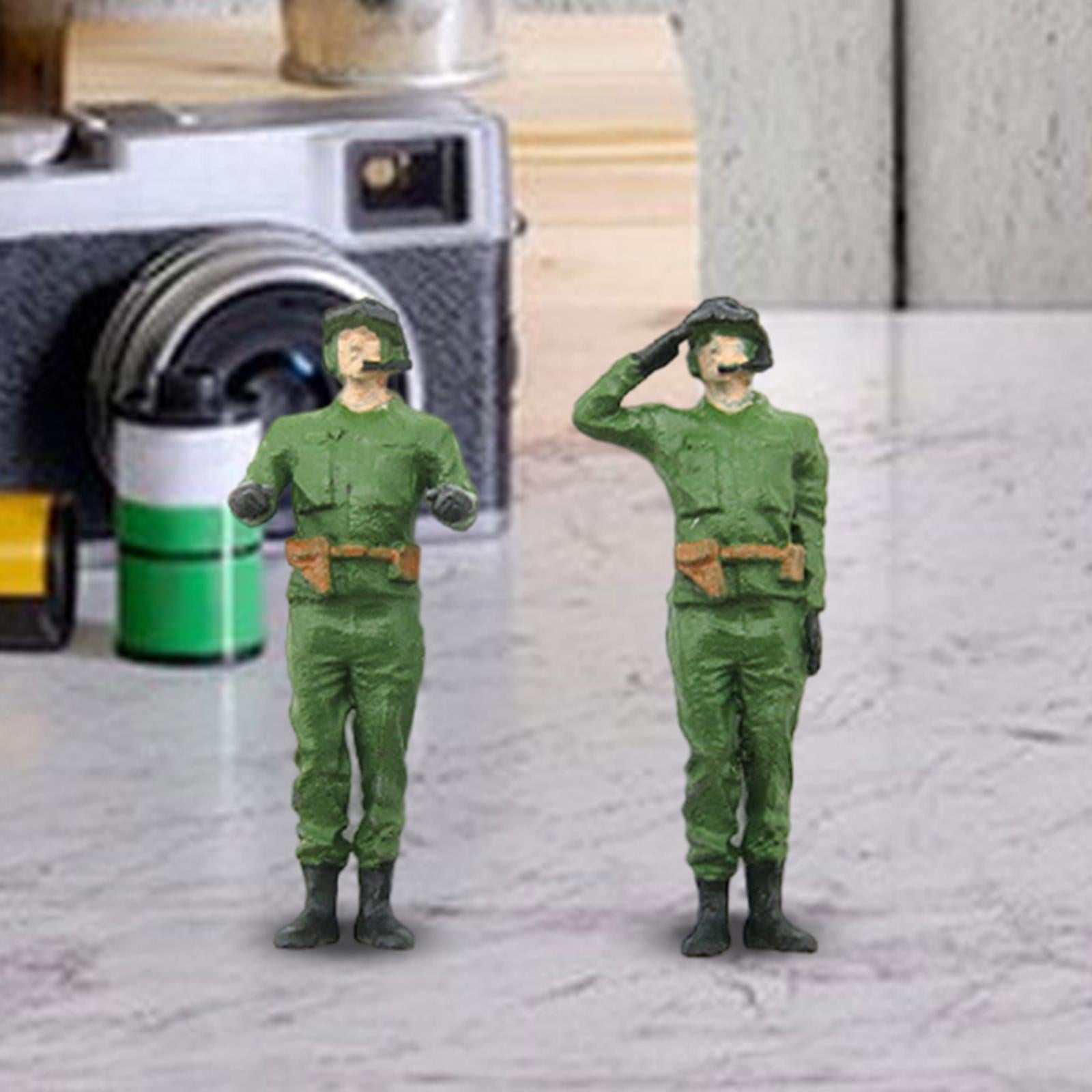 2x 1:72 Scale Tiny People Model for Dollhouse Accessories Architecture Model