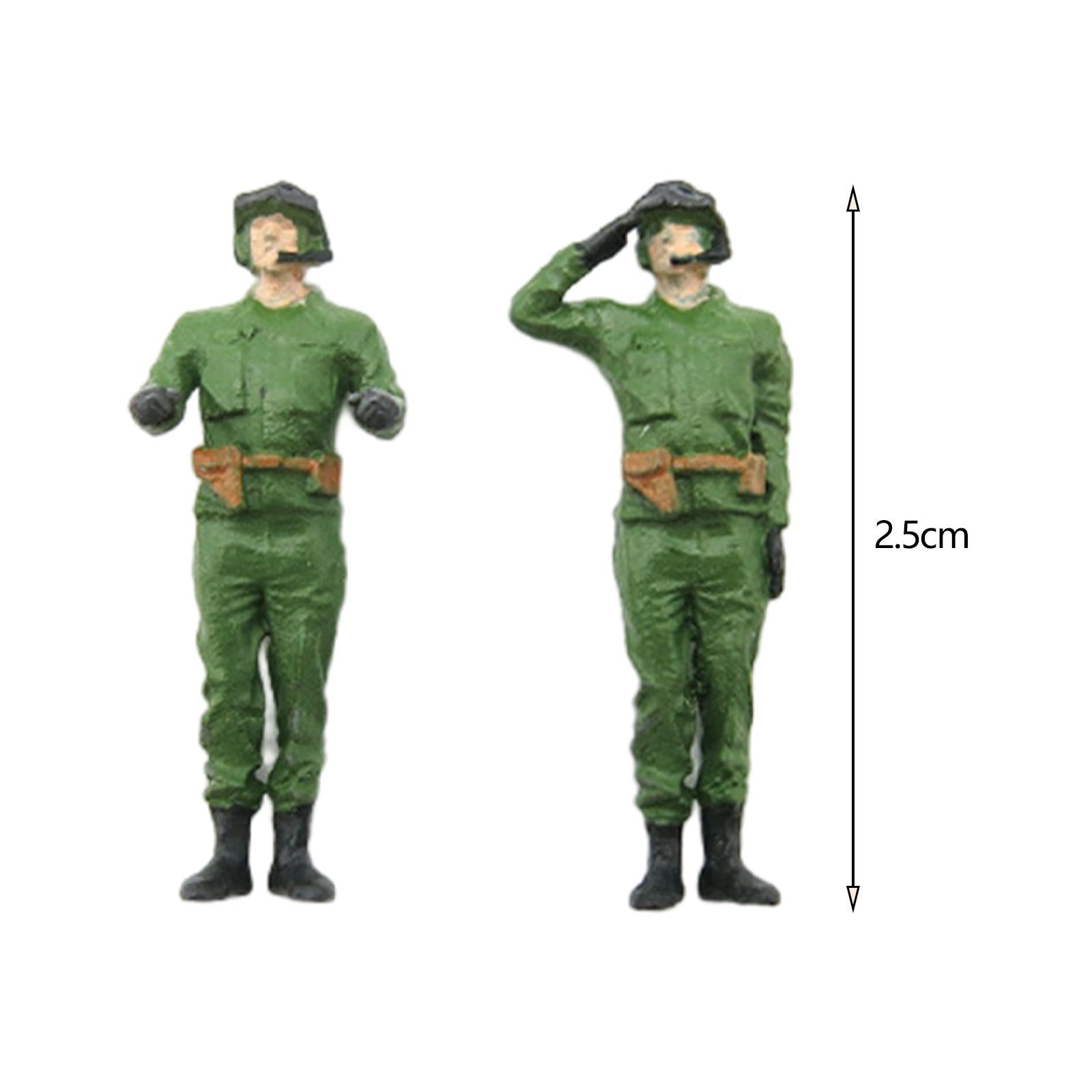 2x 1:72 Scale Tiny People Model for Dollhouse Accessories Architecture Model