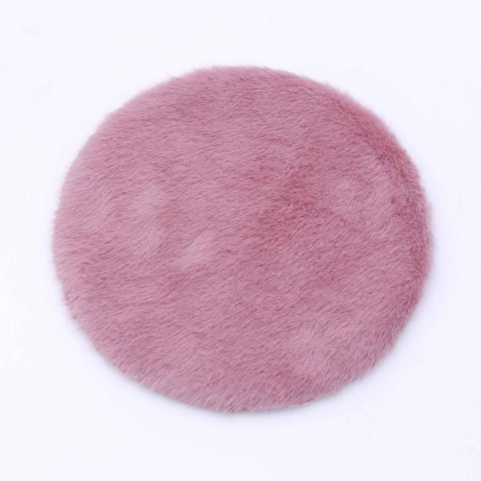 1/12 Simulation Floor Mat Micro Landscape for Bedroom Living Room Decoration Pink Round L