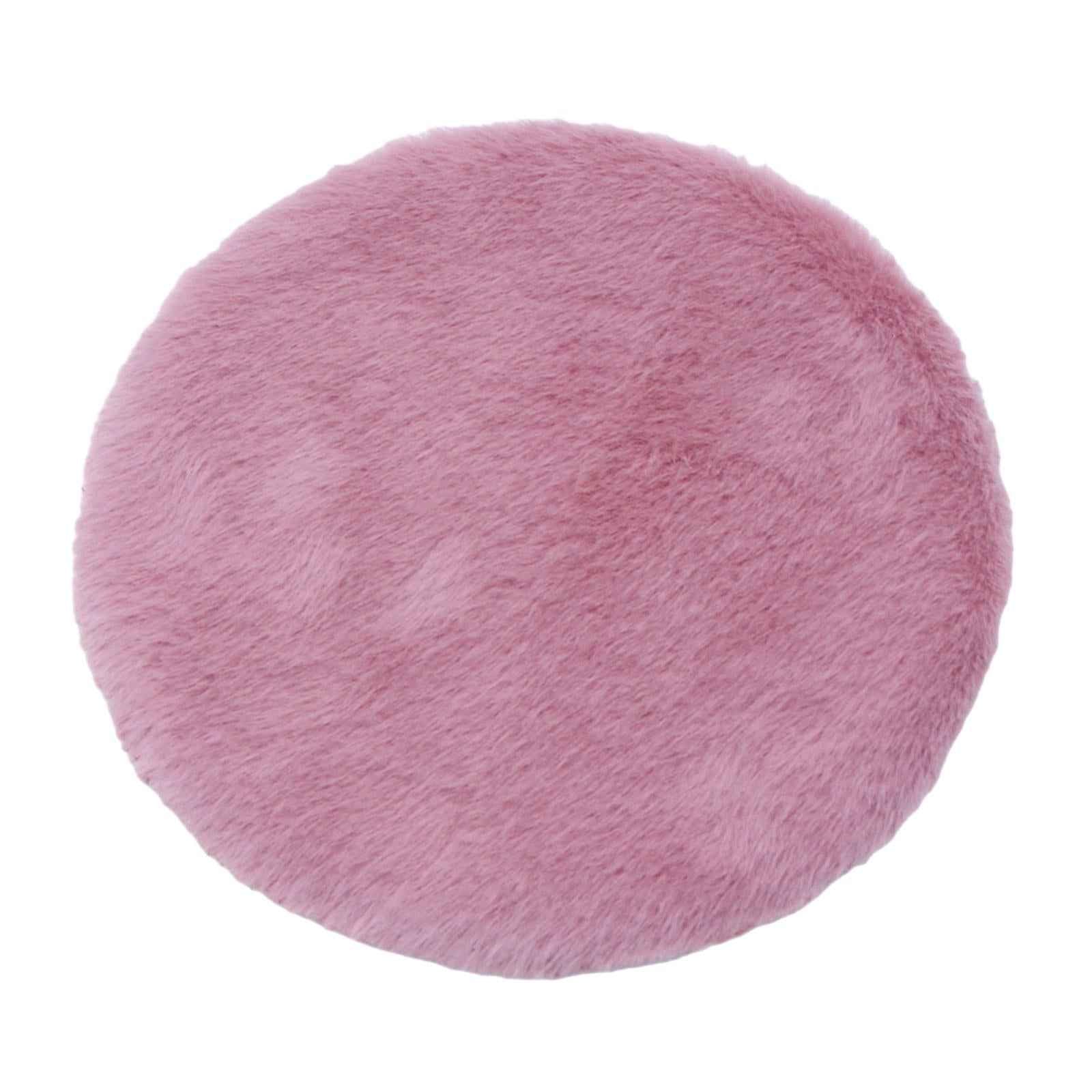 1/12 Simulation Floor Mat Micro Landscape for Bedroom Living Room Decoration Pink Round L