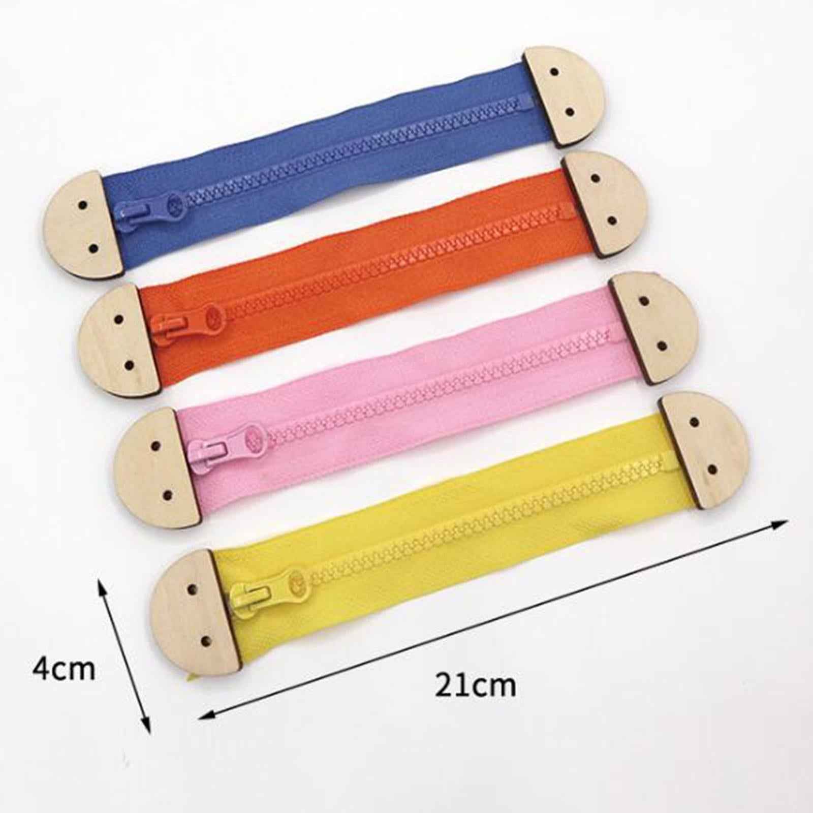 Busy Board DIY Accessories Zipper Developmental Toddlers Learning Cognitive Orange