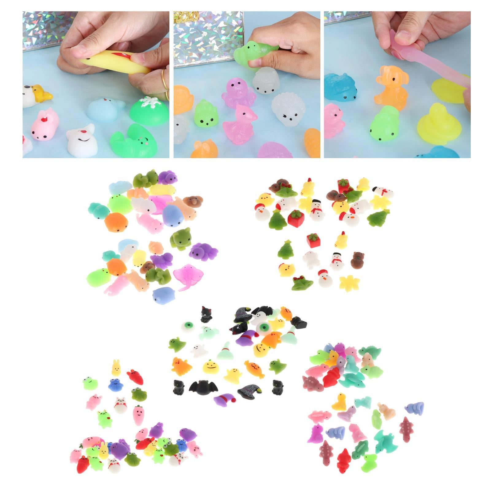 30 Pieces Mini Squeezing Toys Cute Relaxing Toy for Stocking Stuffers Adults Animals