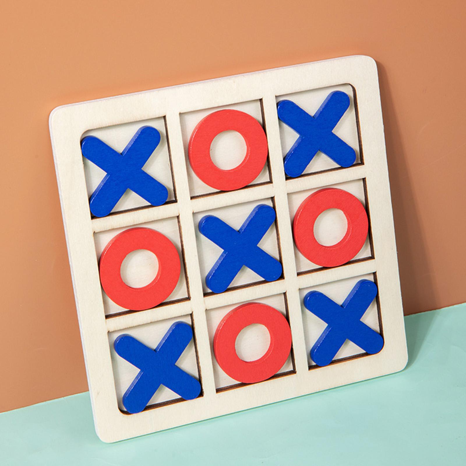 4xWooden Tic TAC Toe Classic Leisure Intelligent Party Favors Educational Toys Style A
