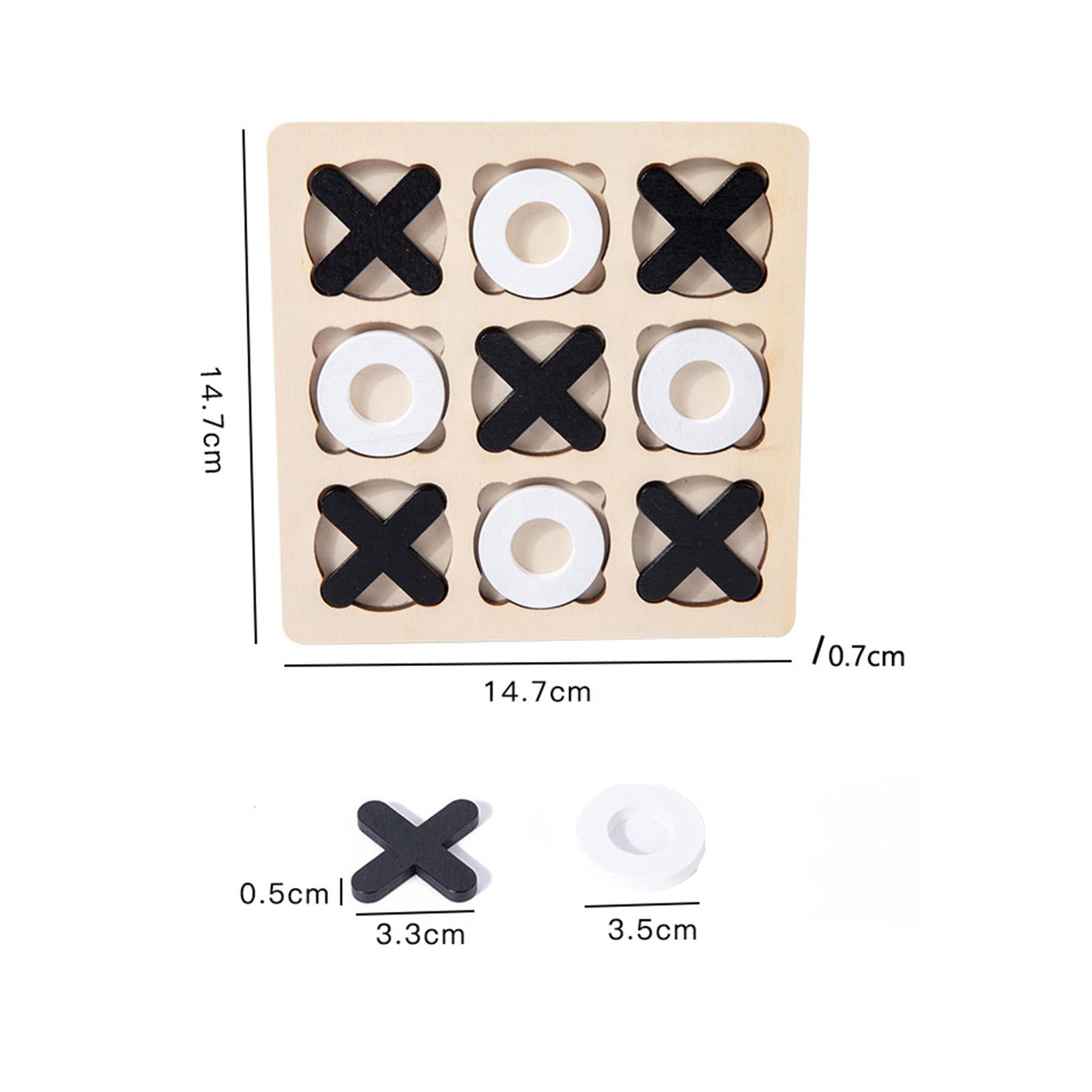 4xWooden Tic TAC Toe Classic Leisure Intelligent Party Favors Educational Toys Style A