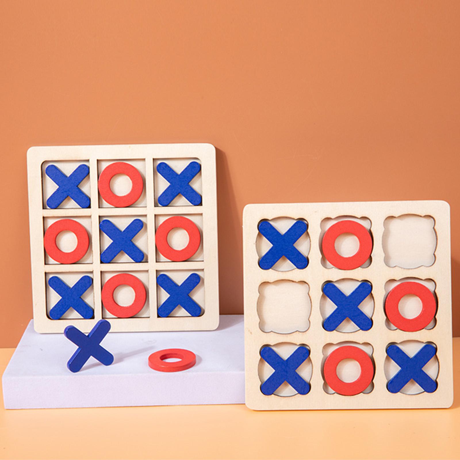 4xWooden Tic TAC Toe Classic Leisure Intelligent Party Favors Educational Toys Style A