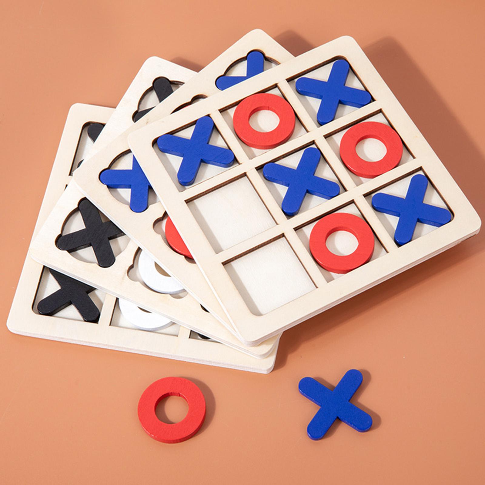 2xWooden Tic TAC Toe Classic Leisure Intelligent Party Favors Educational Toys Style A