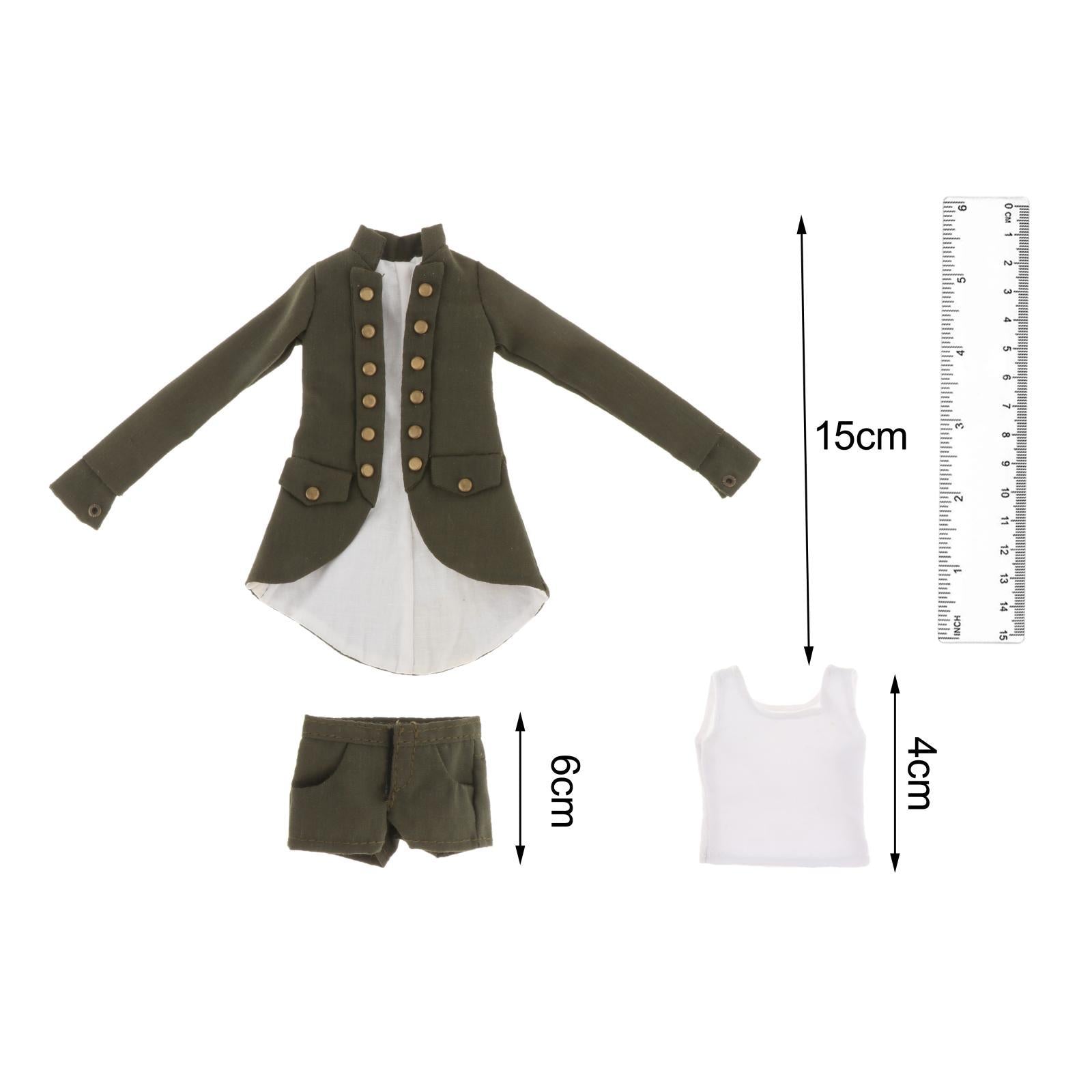 3Pcs 1:6 Scale Women's Coat for 12'' Female Dolls Soldier Figure Accessories