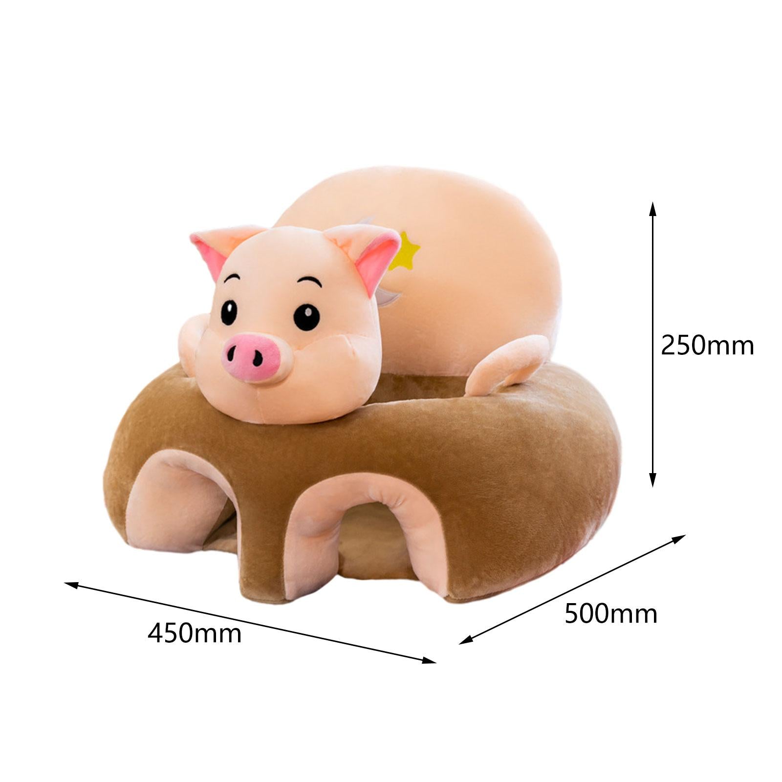 Cartoon Infant Support Seat Soft Learning Sitting Chairs for Boys Infant Gifts Pig