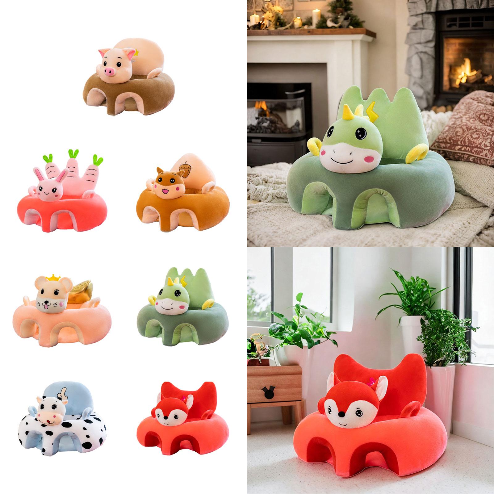 Cartoon Infant Support Seat Soft Learning Sitting Chairs for Boys Infant Gifts Pig
