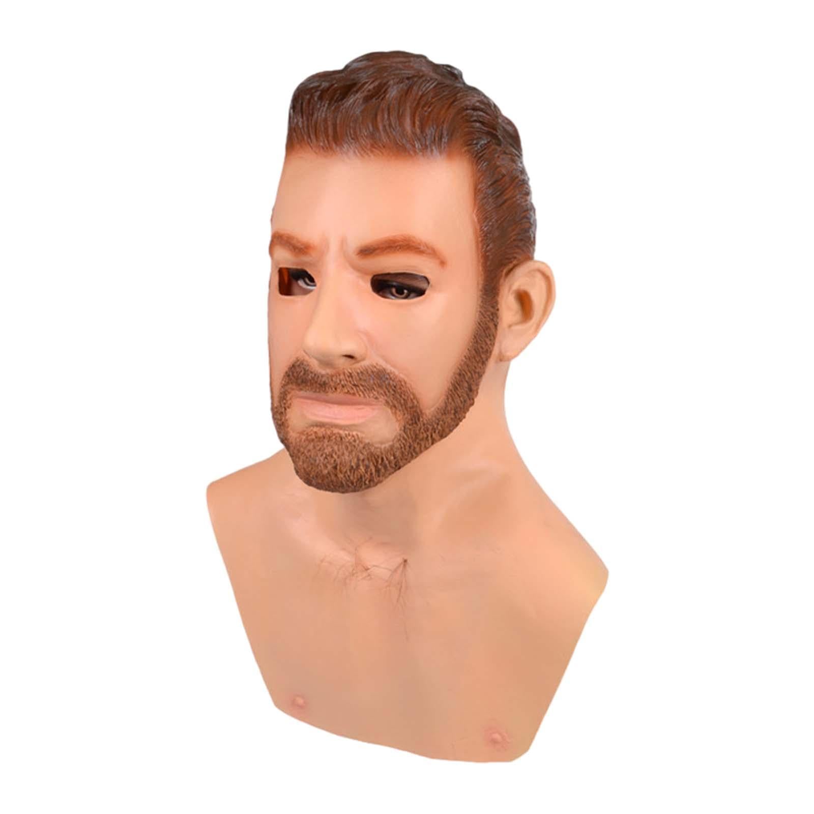 Realistic Old Man Mask Full Head Mask for Fancy Dress Parties Party Theaters Style C