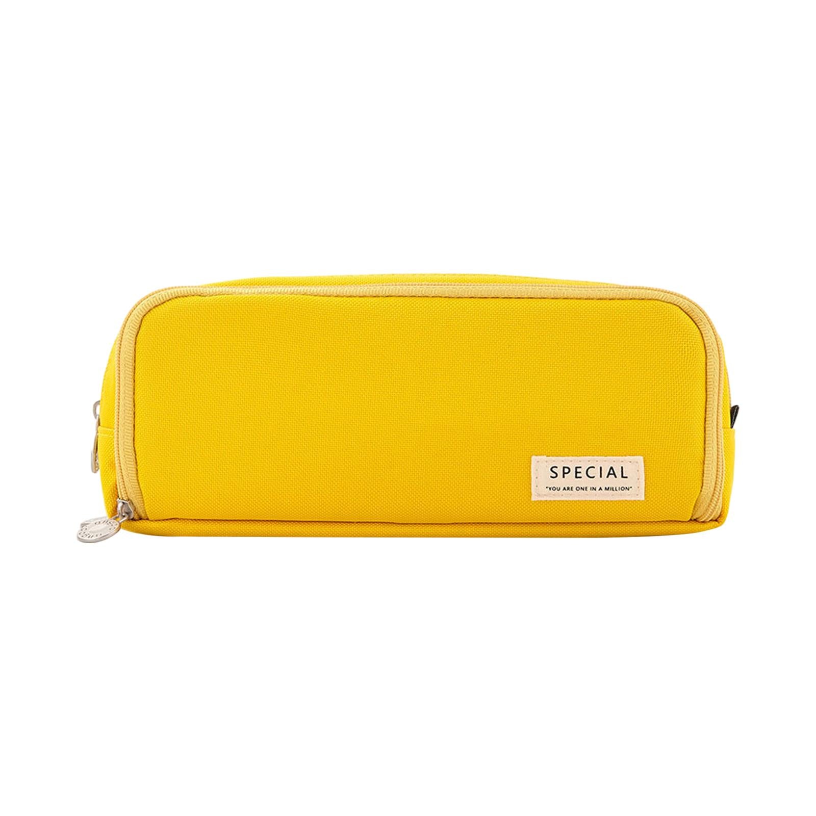 Pen Pouch Children Storage Portable School Kids Pencil Case Gift Yellow